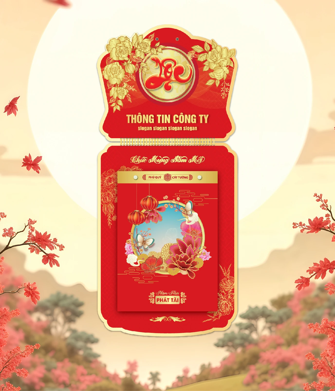 Khánh Lịch Chữ Lộc & Hoa Lá Xuân 2