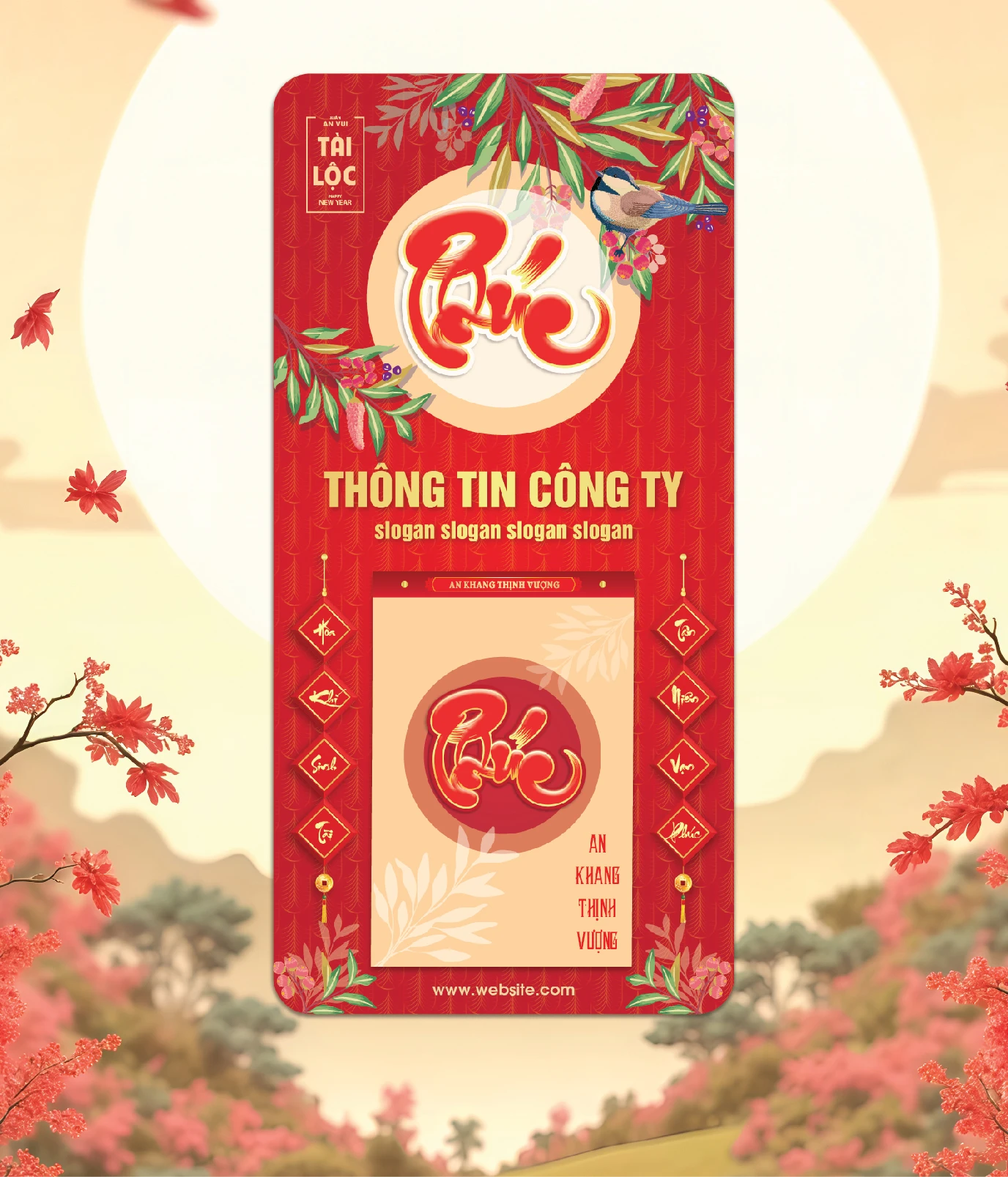 Khánh Lịch Chữ Phúc, Lá Hoa Xuân