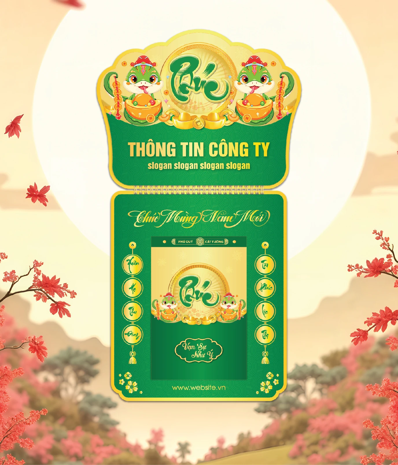 Khánh Lịch Chữ Phúc, Linh Vật, Câu Đối