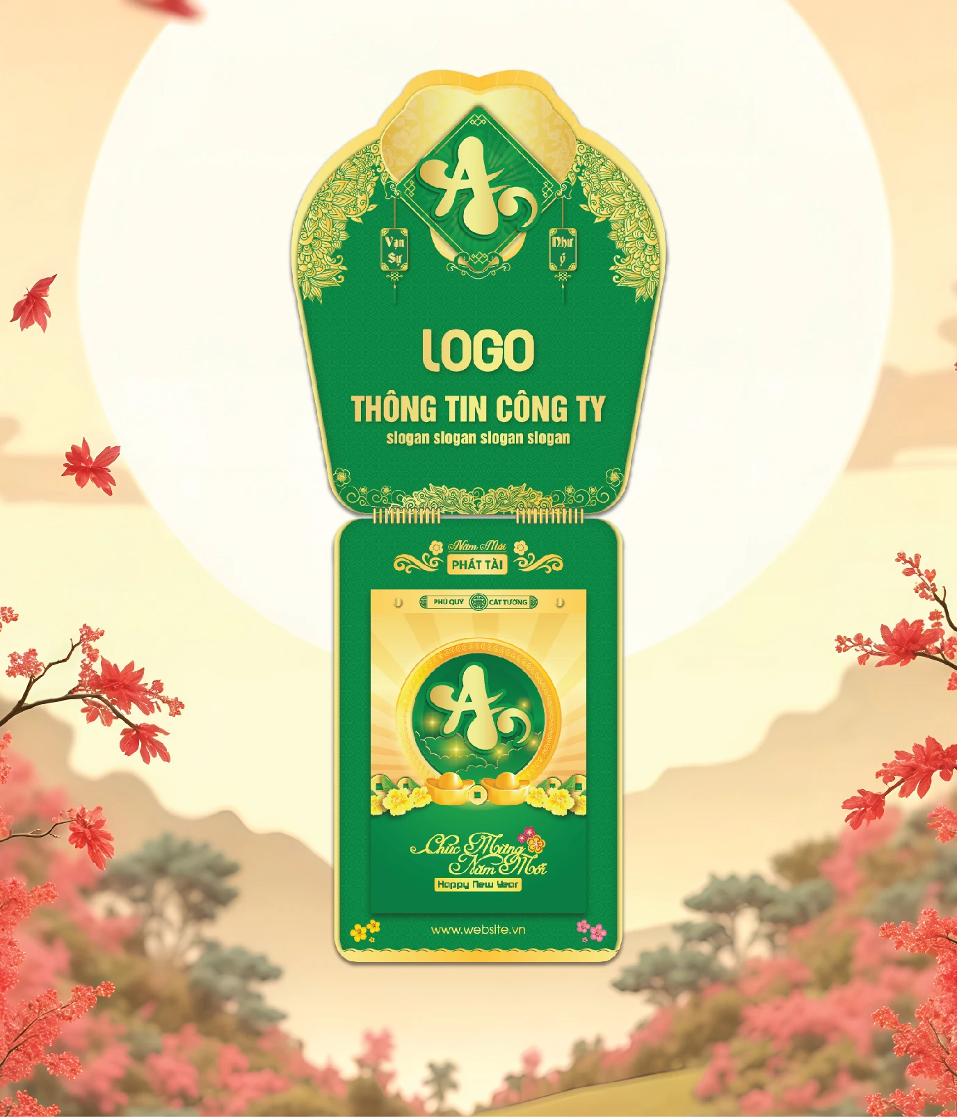 Khánh Lịch Chữ An, Hoa Tiết Xuân