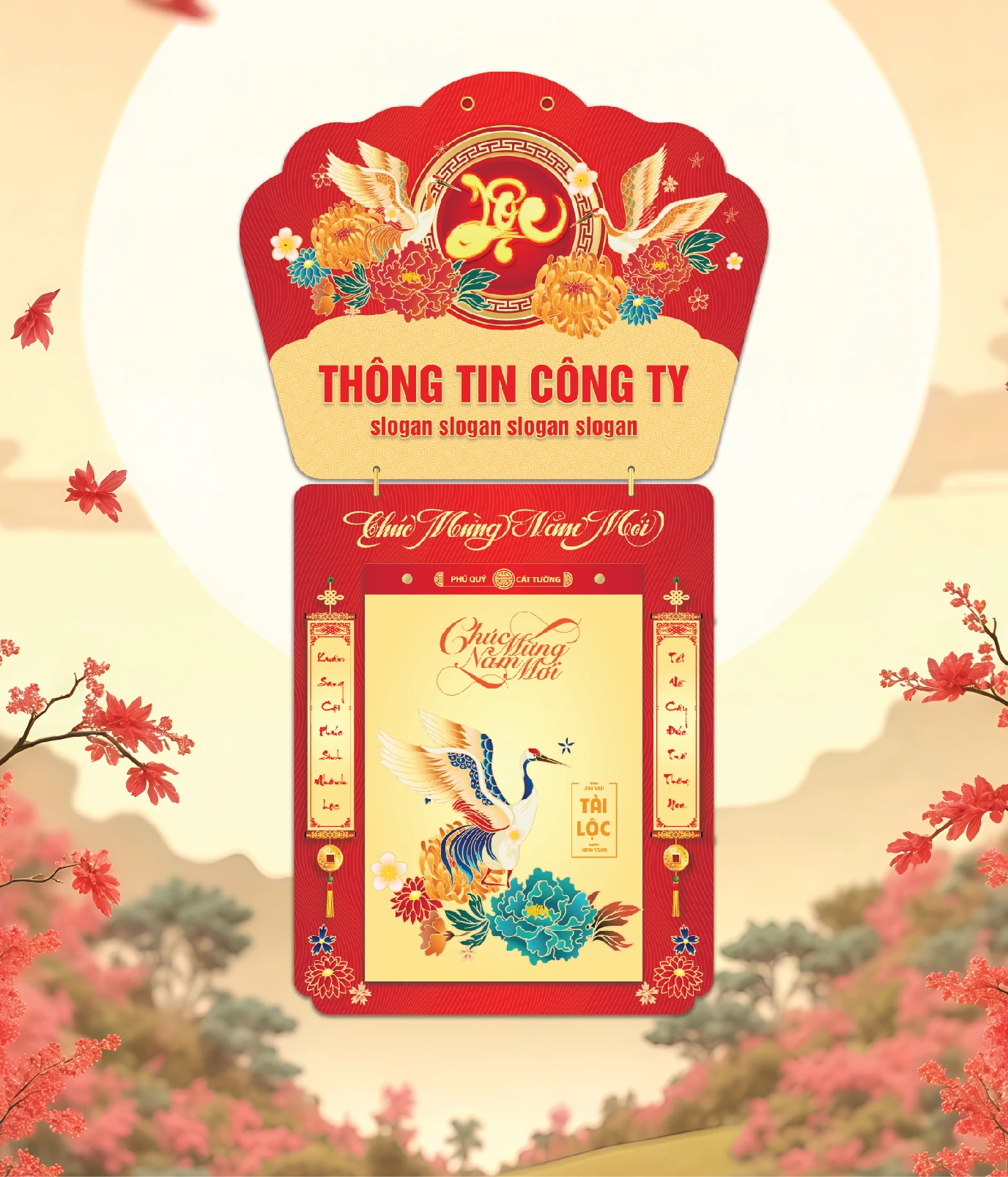 Khánh Lịch Chữ Lộc, Chim Hạc Hoa Xuân