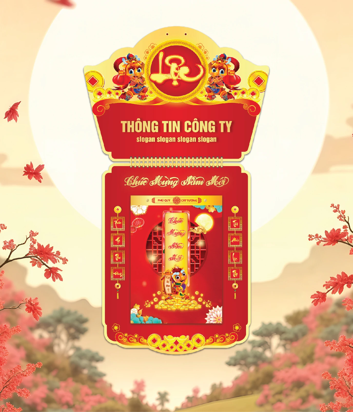 Khánh Lịch Chữ Lộc, Linh Vật, Câu Đối