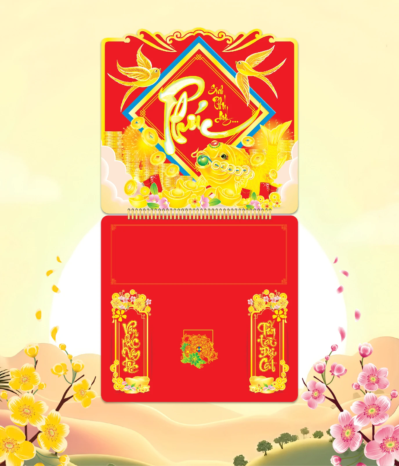 Khánh Thị  Chữ Phúc, Chim & Cá Chép Vàng