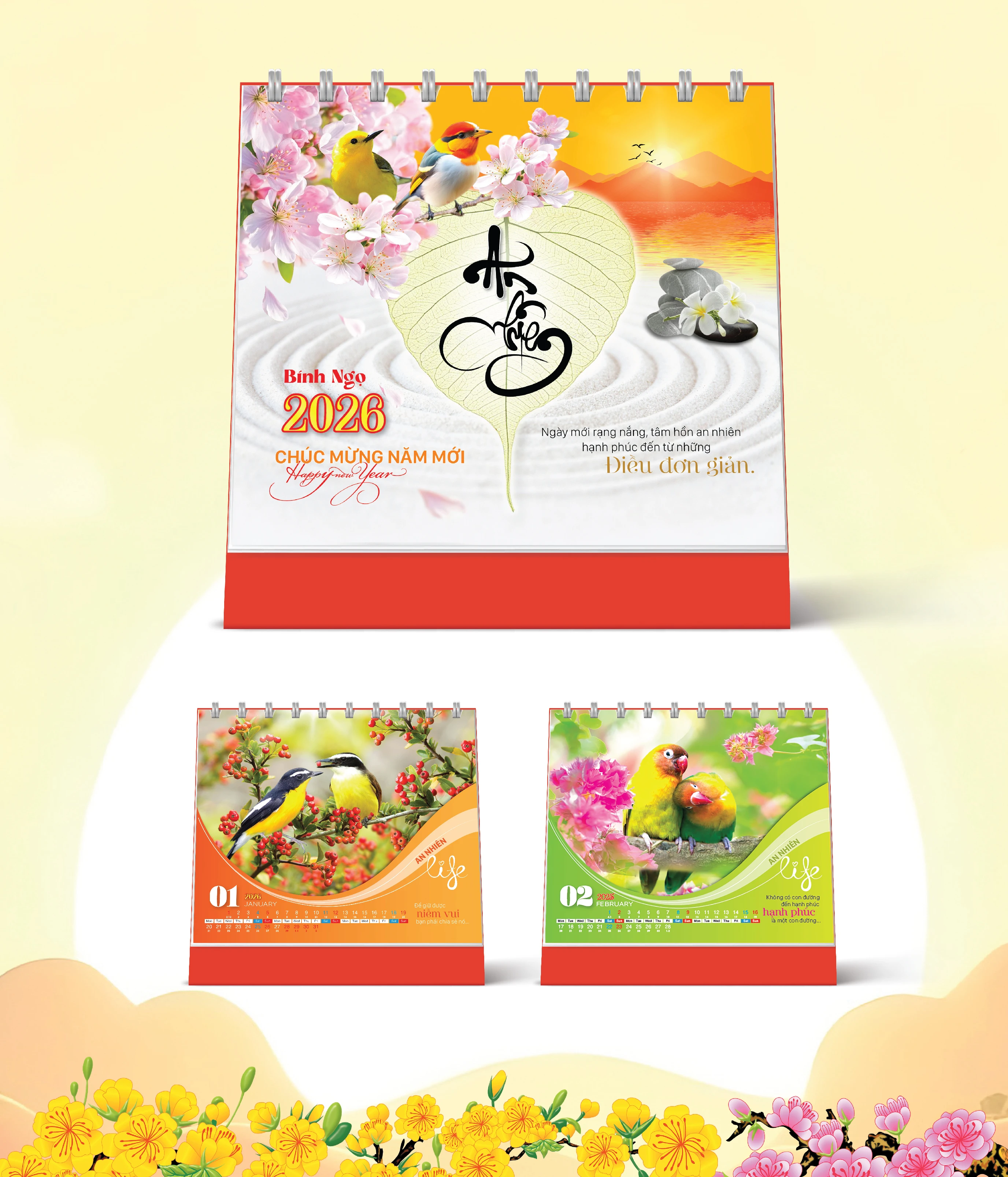 Lịch Bàn An Nhiên Ngày Xuân