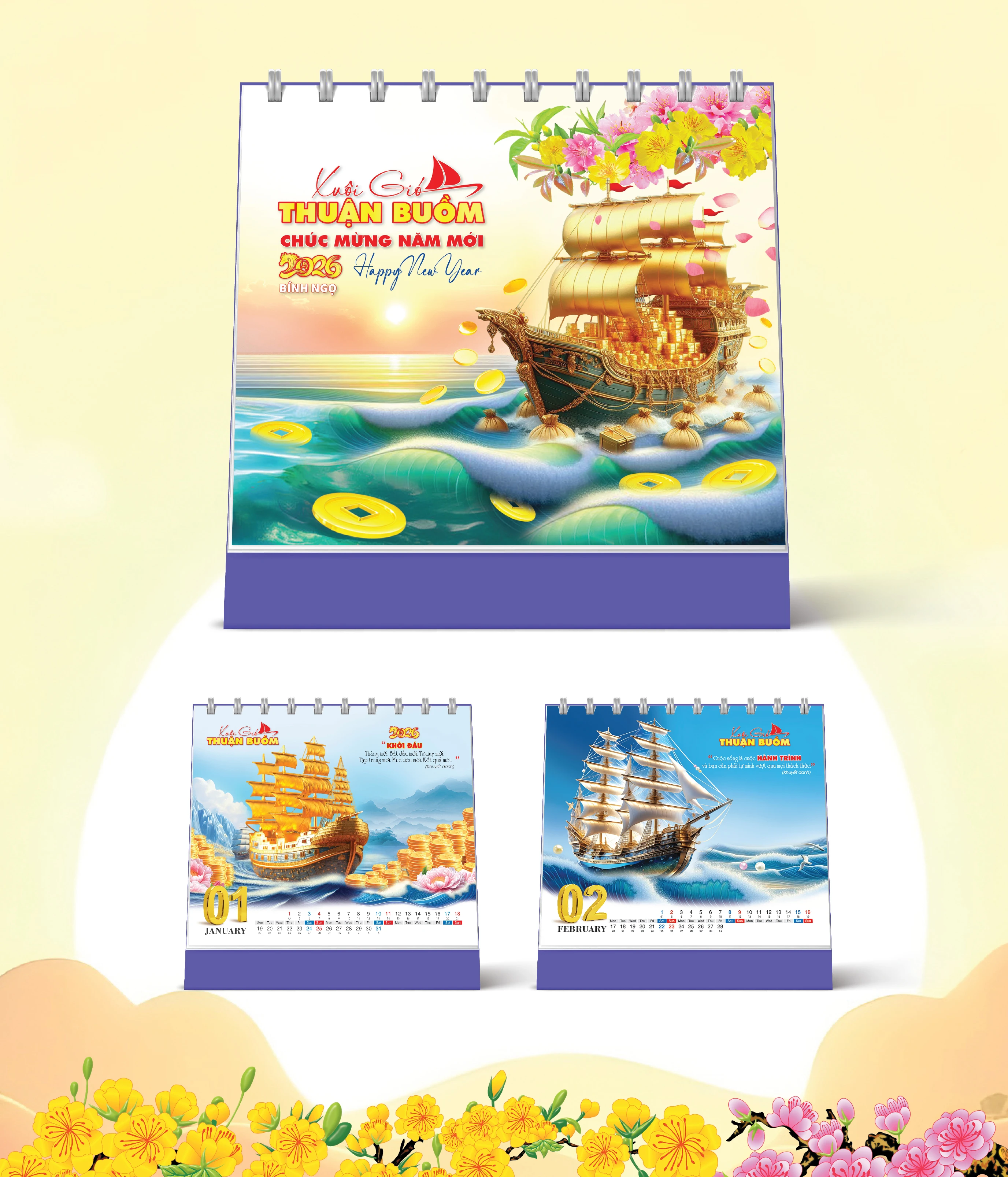 Lịch Bàn Thuận Buồm Xuôi Gió Đứng