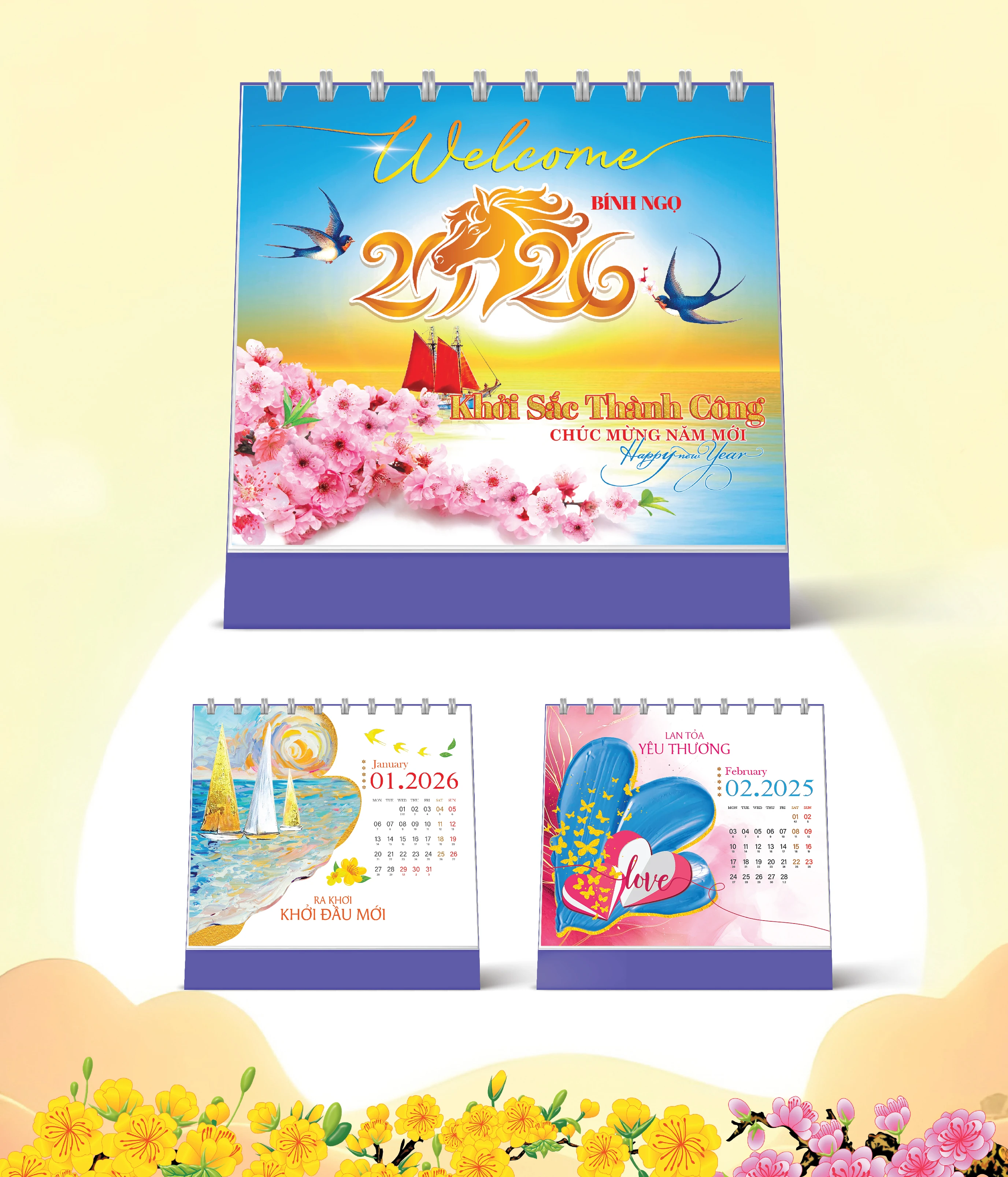 Lịch Bàn Khởi Sắc Thành Công (19 x17)