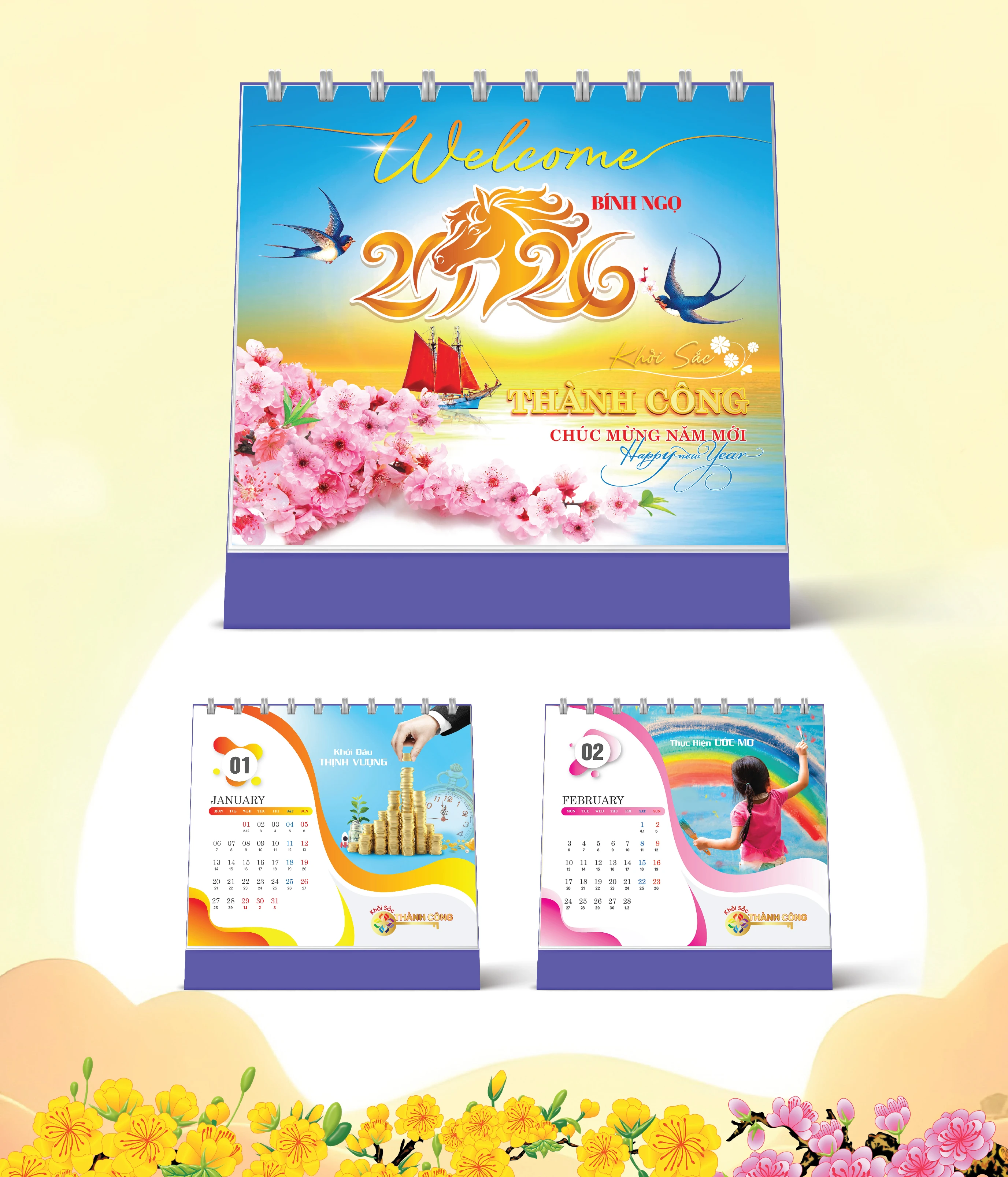 Lịch Bàn Khởi Sắc Thành Công 2 (19 x17)