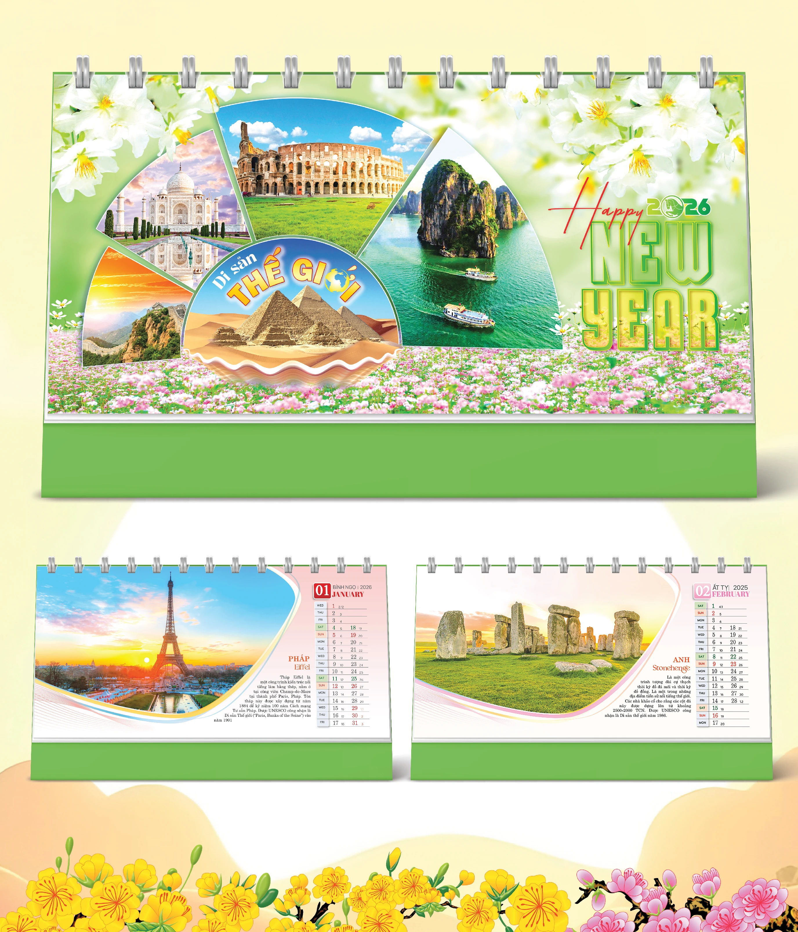 Lịch Bàn Di Sản Thế Giới (25 x 12)