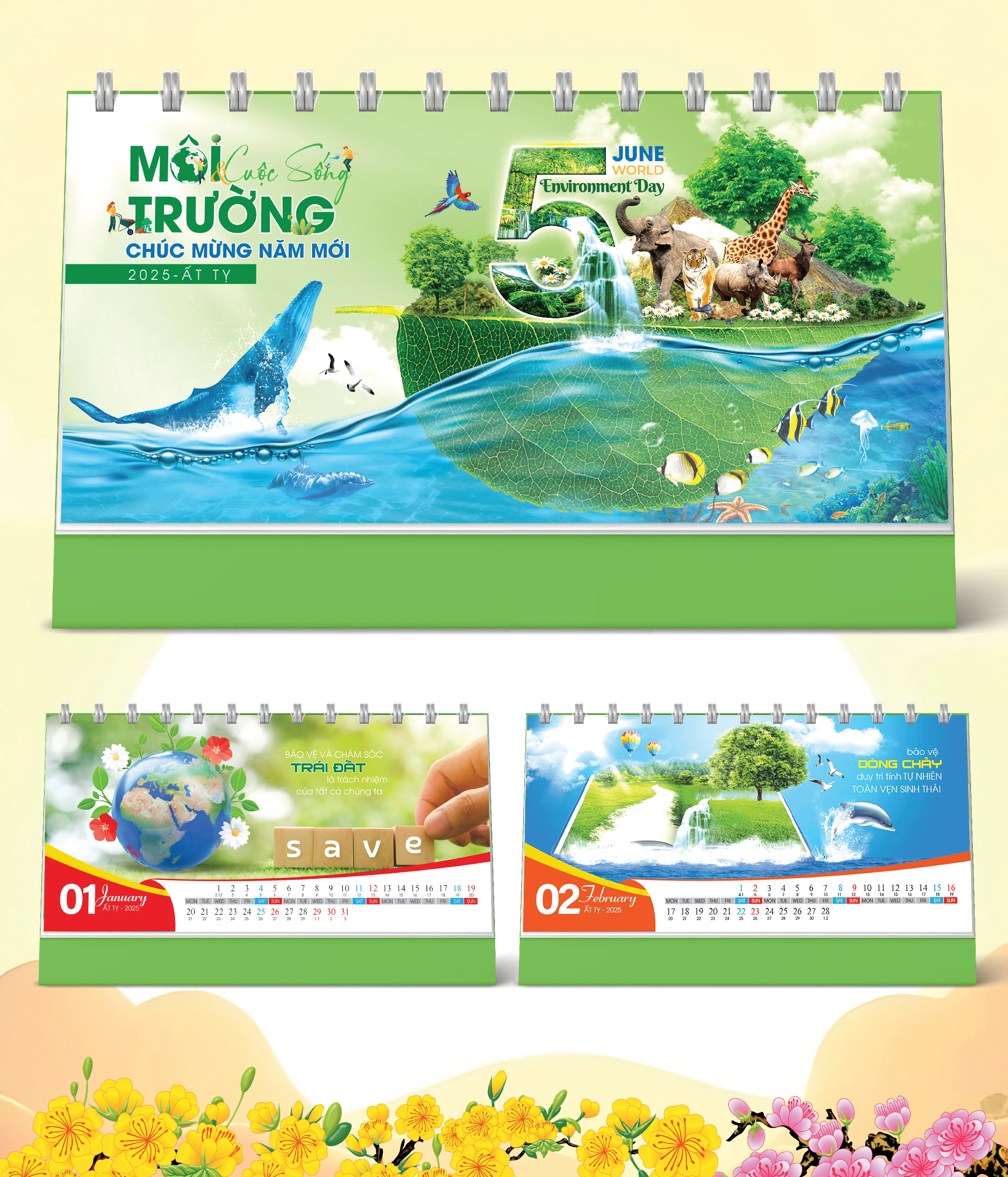 Lịch Bàn Môi Trường Và Cuộc Sống (25 x 12)