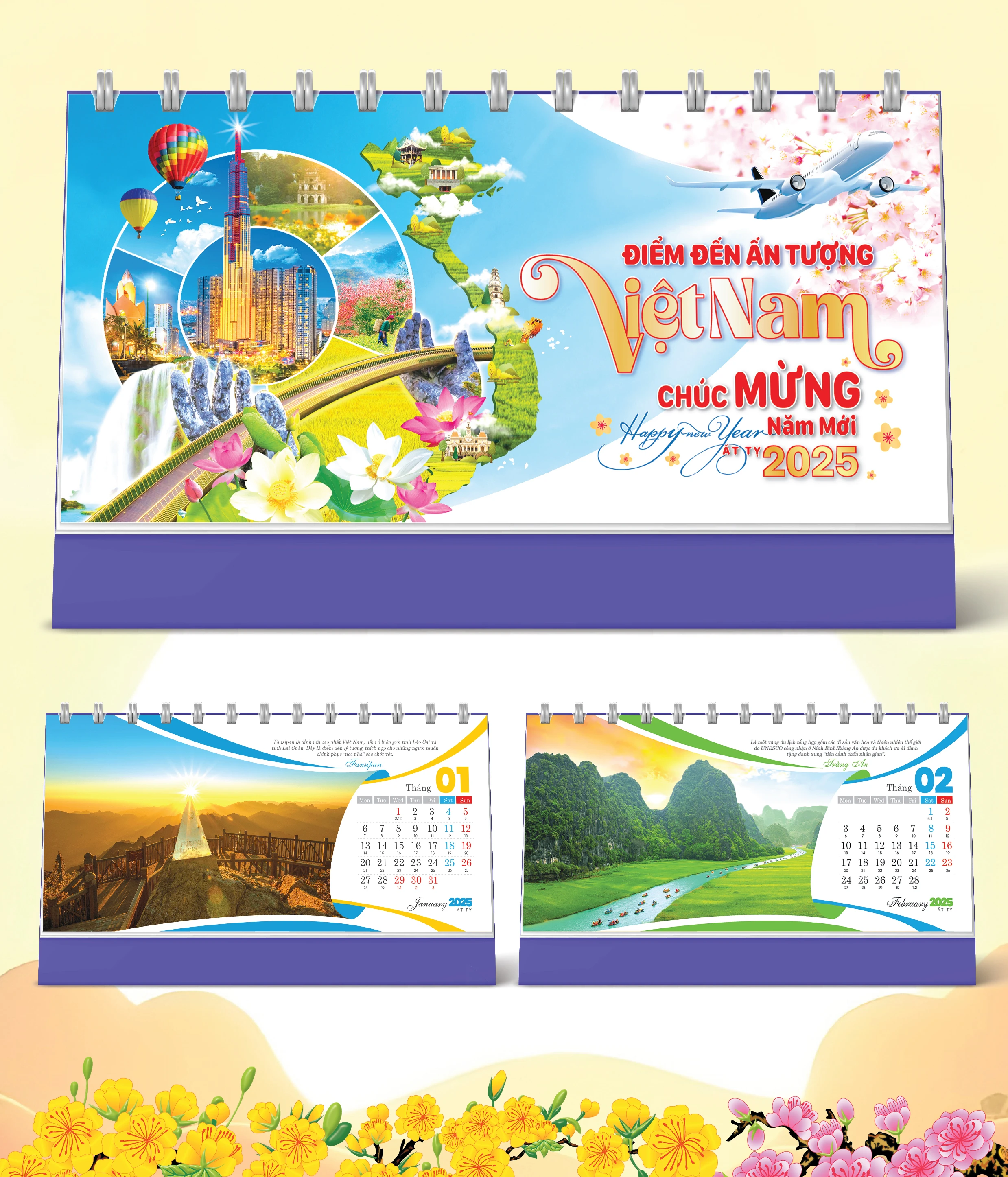 Lịch Bàn Happy Việt Nam Thịnh Vượng 2