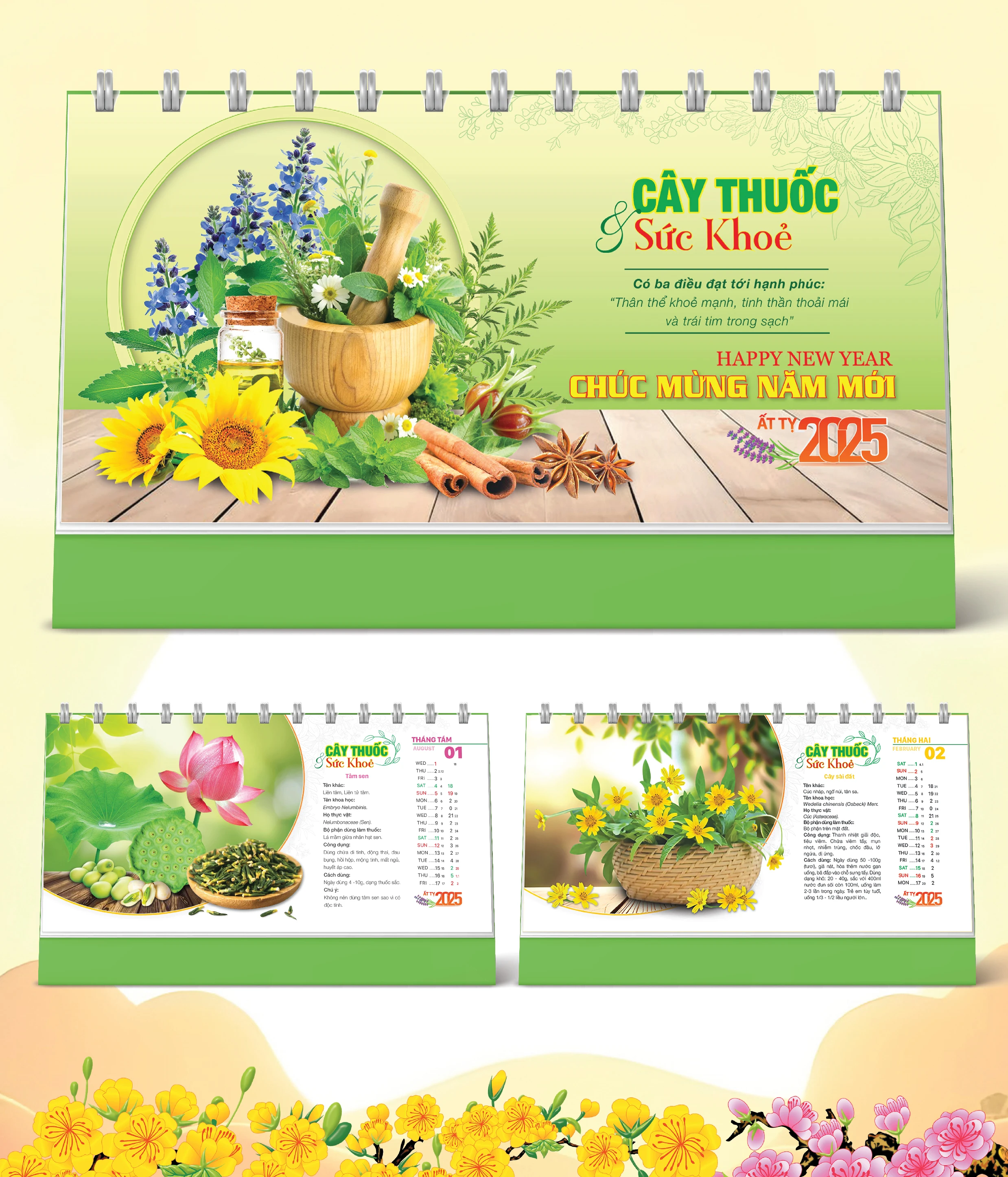 Lịch Bàn Happy Việt Nam Thịnh Vượng Cây Thuốc