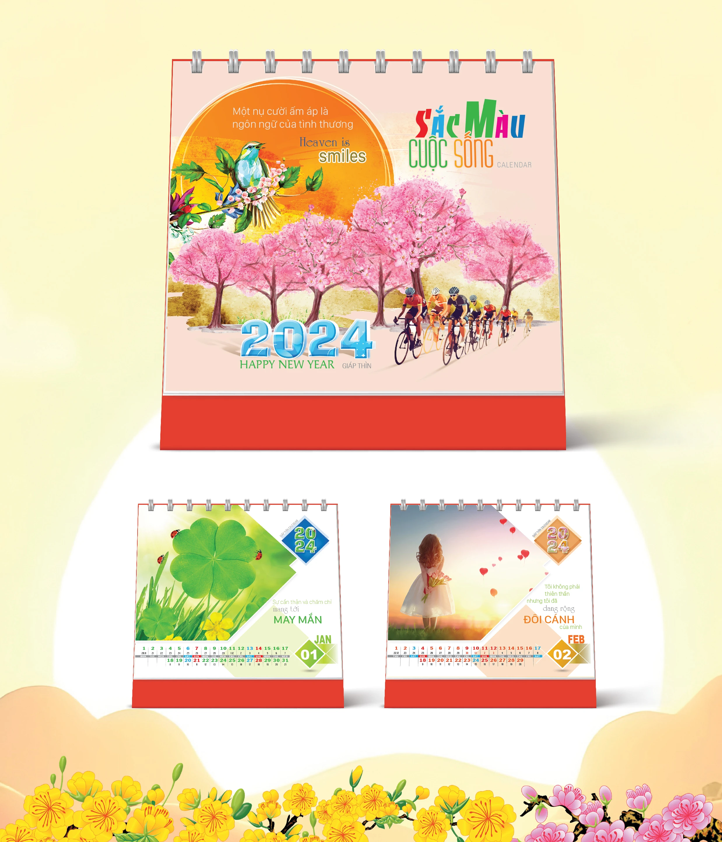 Lịch Bàn Happy Việt Nam Thịnh Vượng Sắc Màu