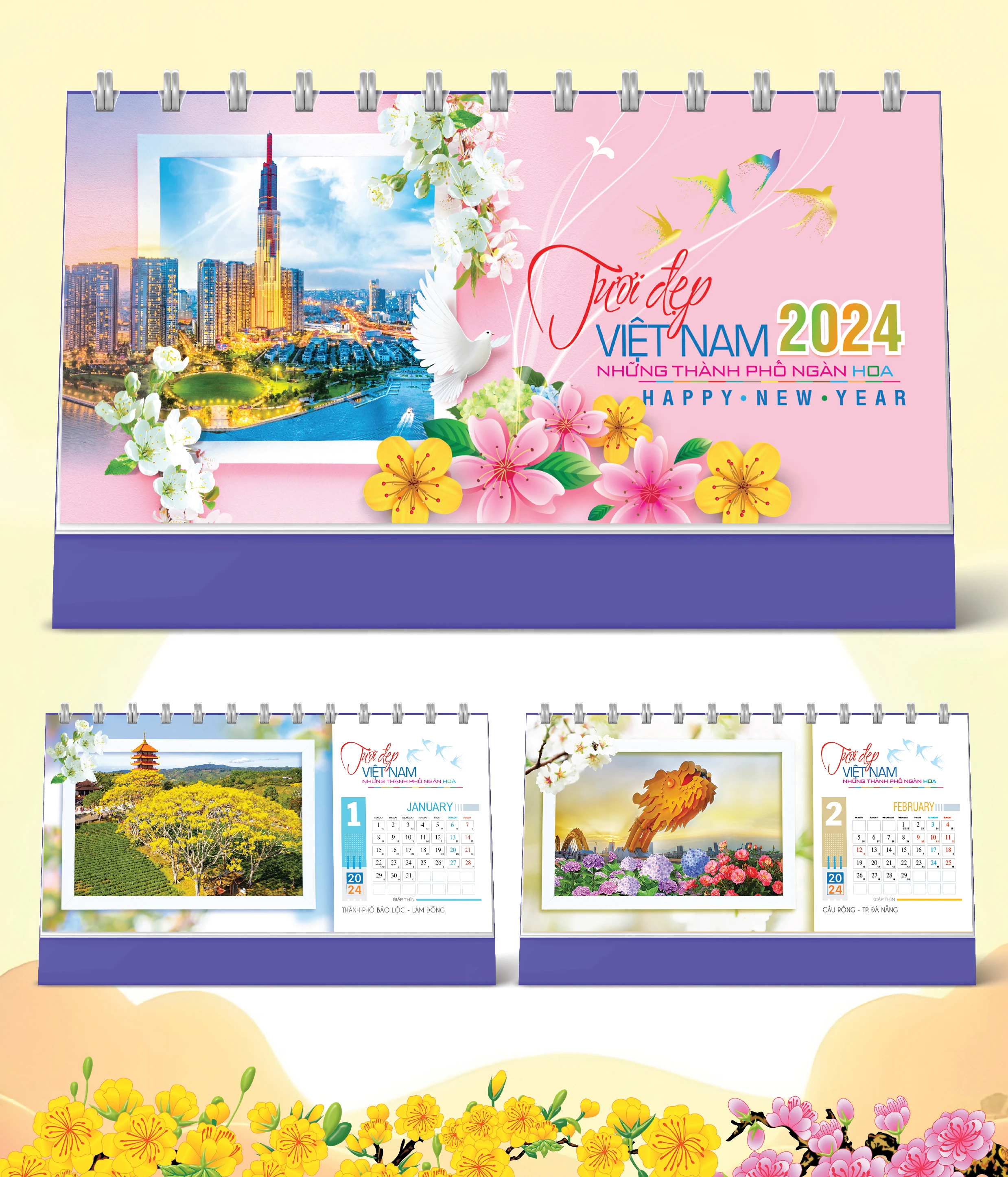 Lịch Bàn Happy Việt Nam Thịnh Vượng Thành Công 2026