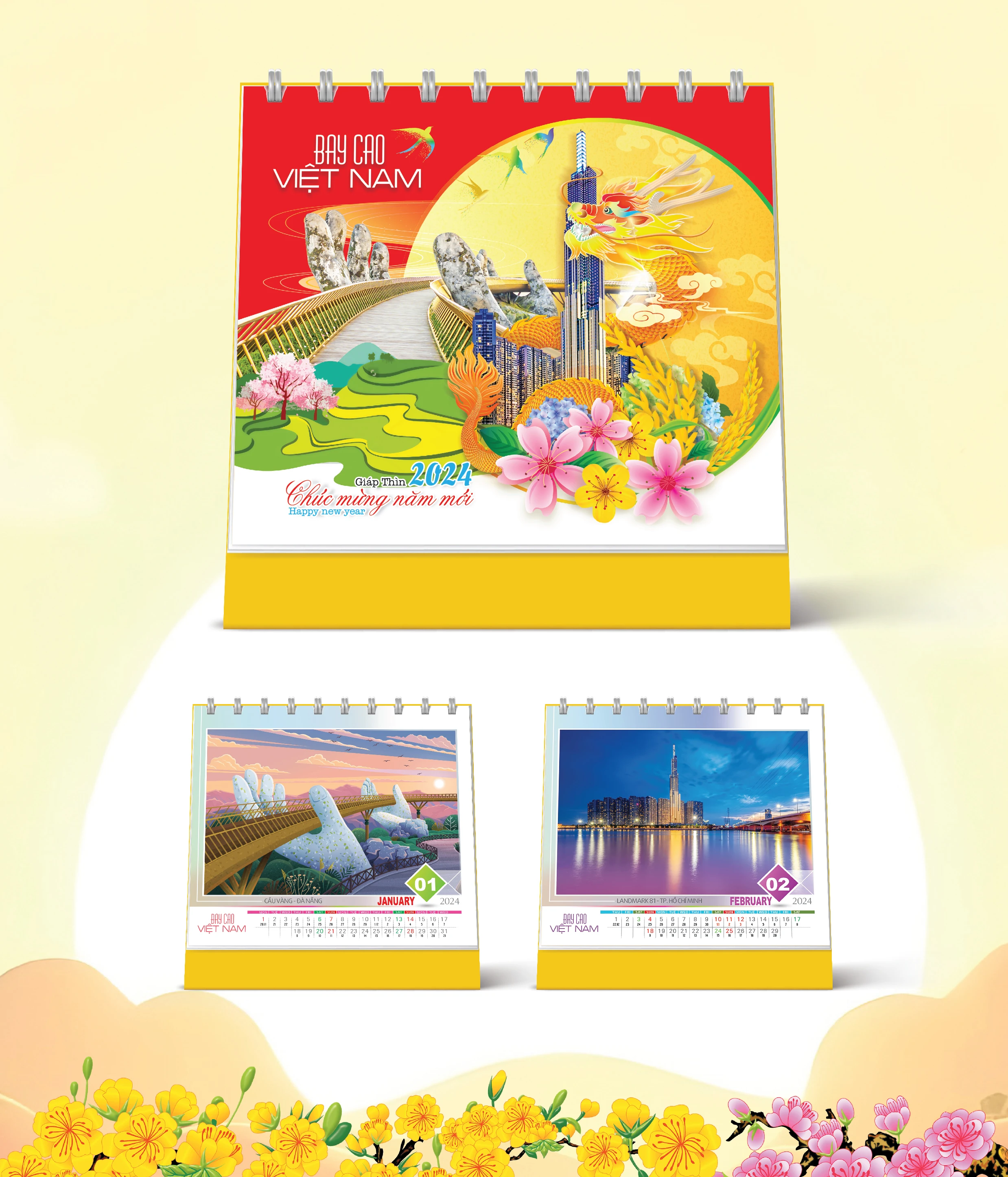 Lịch Bàn Happy Việt Nam Thịnh Vượng Thành Công 55