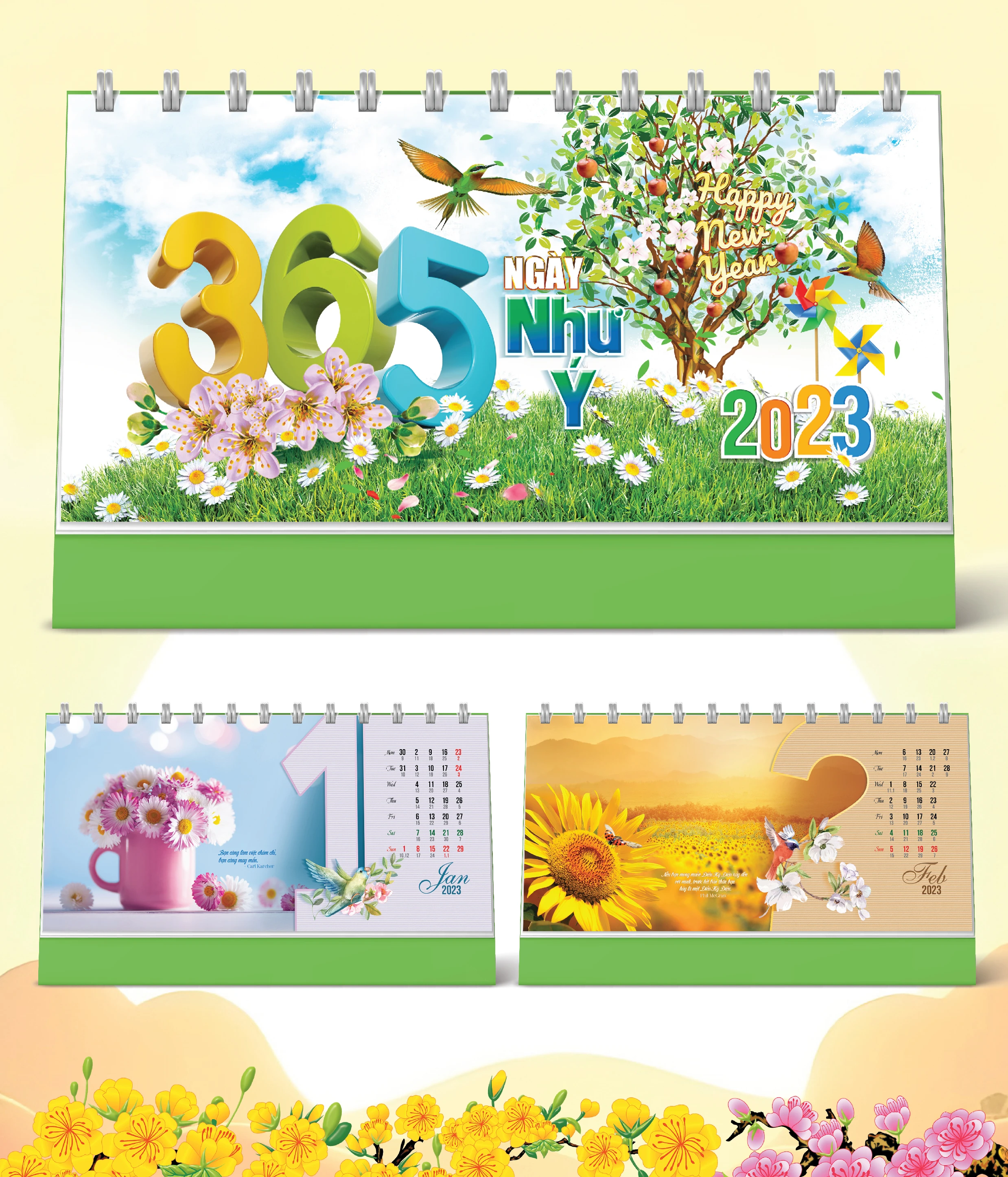 Lịch Bàn Happy Việt Nam Thịnh Vượng Thành Công 365