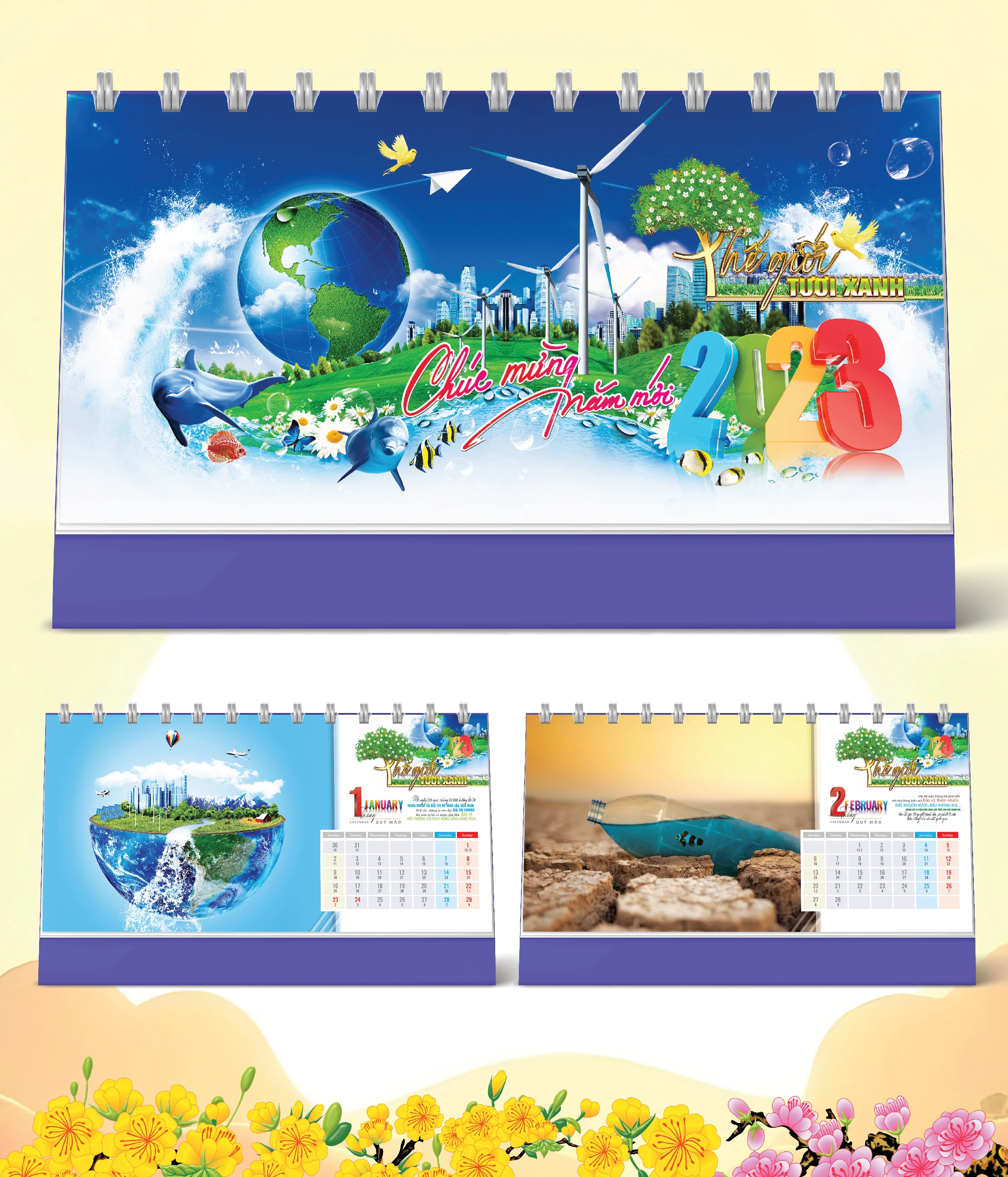 Lịch Bàn Happy Việt Nam Thịnh Vượng Đất 2