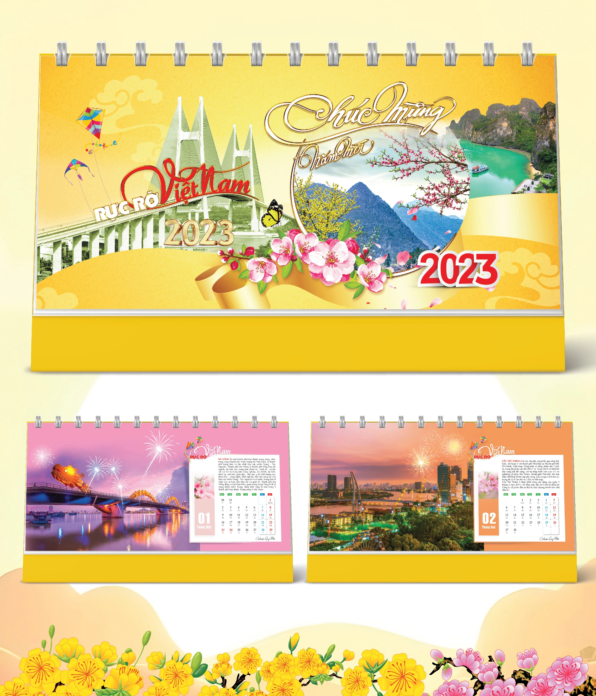 Lịch Bàn Happy Việt Nam Thịnh Vượng Biển Đẹp 12