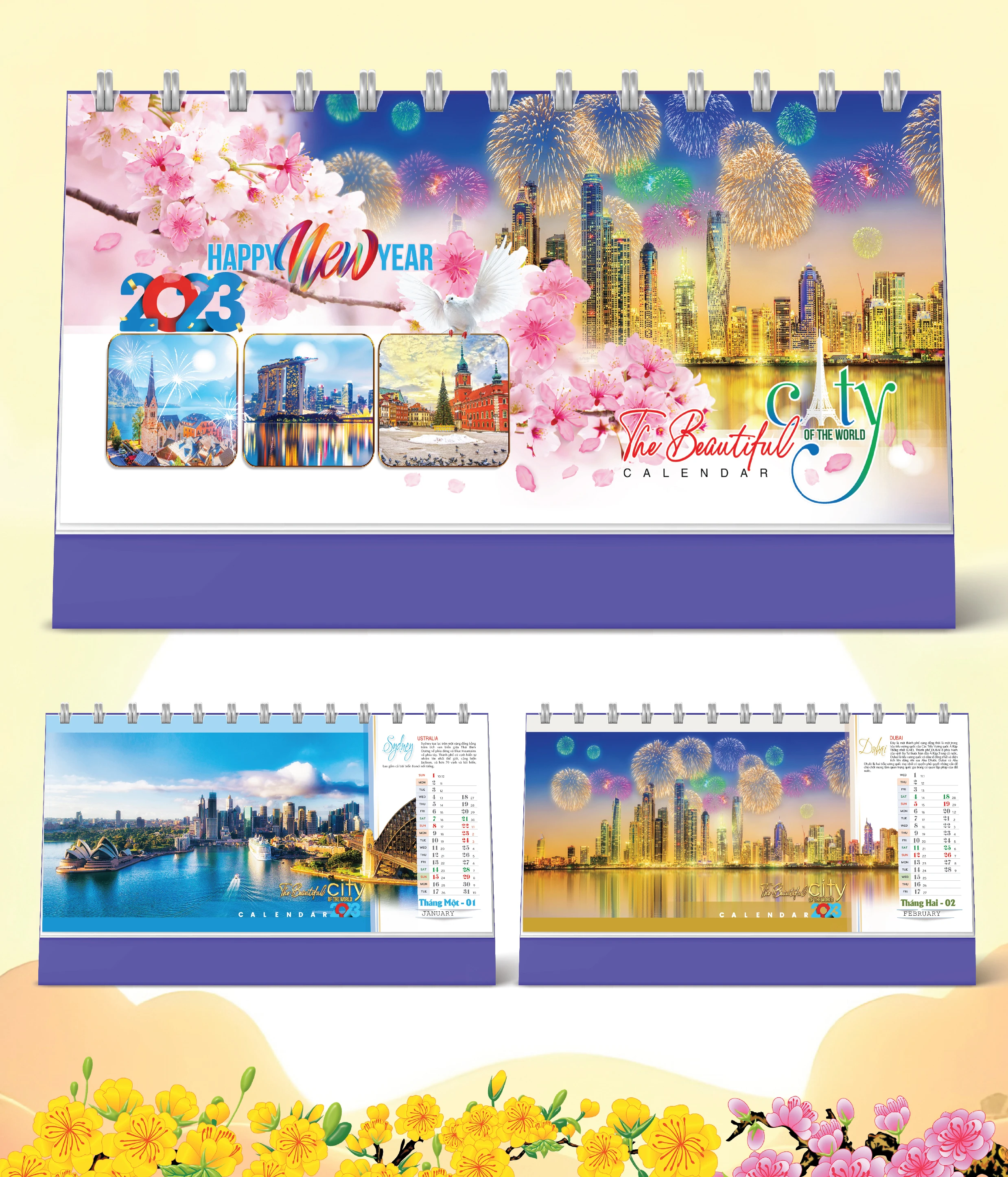 Lịch Bàn Happy Việt Nam Thịnh Vượng Biển 2212