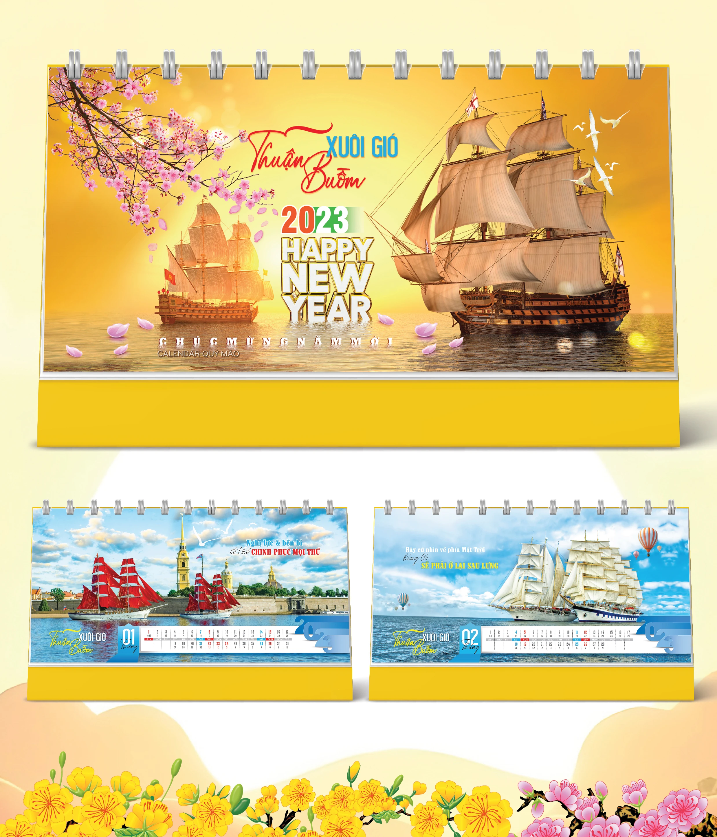 Lịch Bàn Happy Việt Nam Thịnh Vượng Biển 212