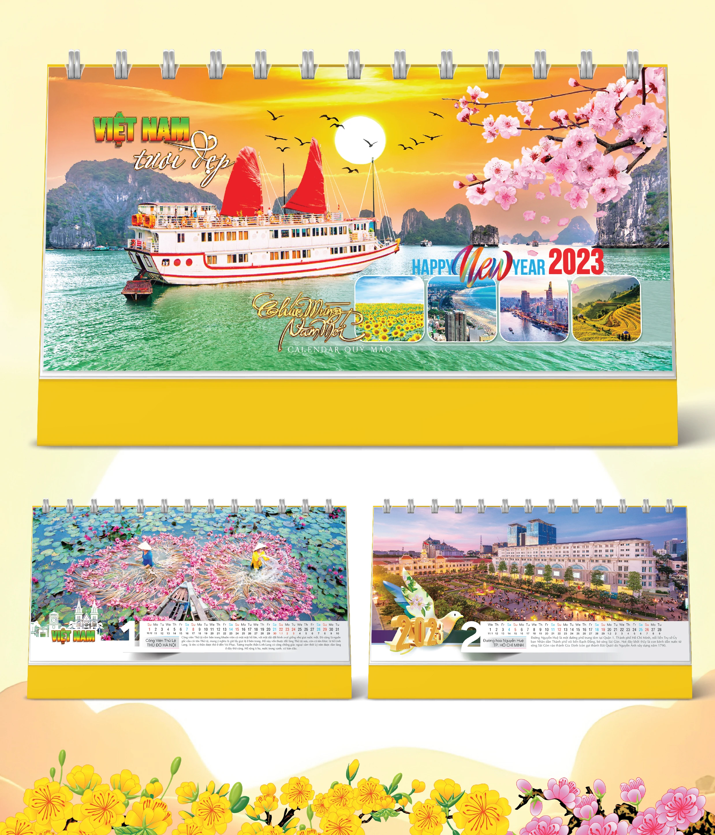 Lịch Bàn Happy Việt Nam Thịnh Vượng Đông Hồ Hòa 22