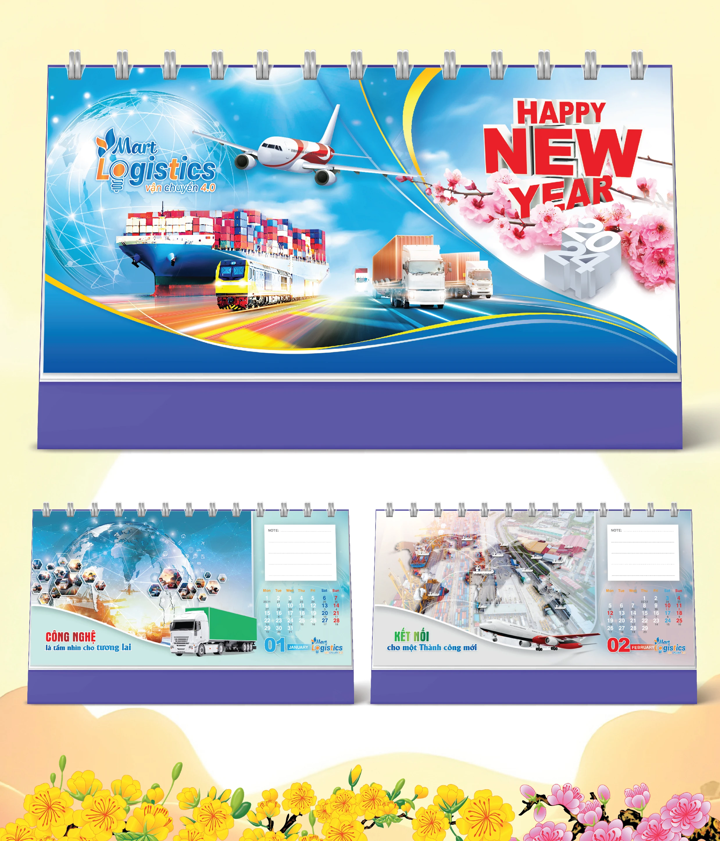 Lịch Bàn Happy Việt Nam Thịnh Vượng Logistic