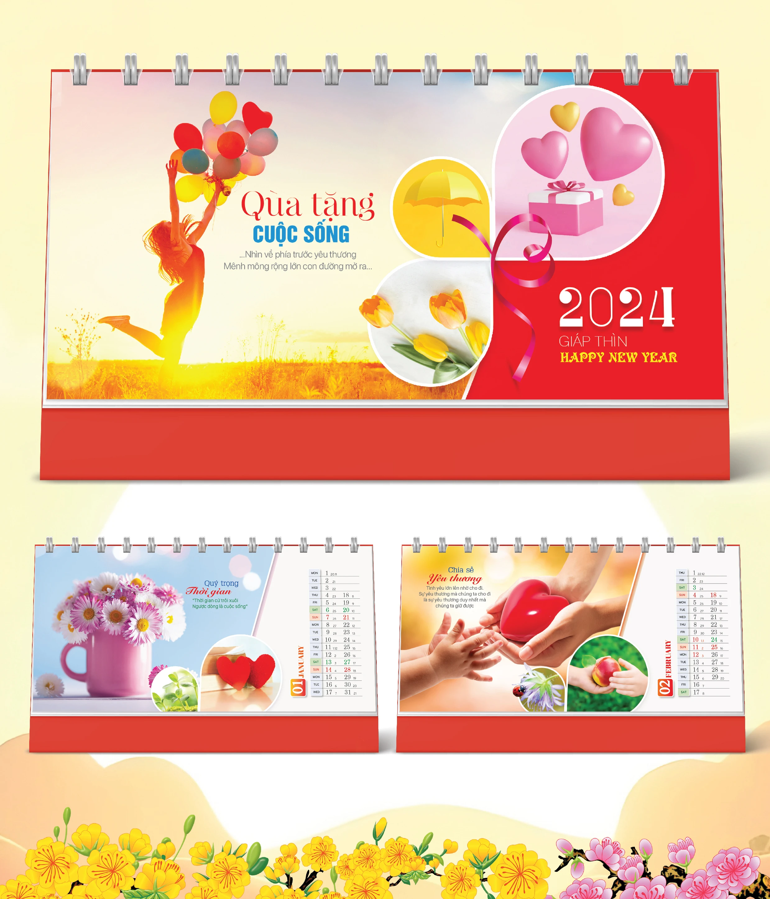 Lịch Bàn Happy Việt Nam Thịnh Vượng Cuộc Sống