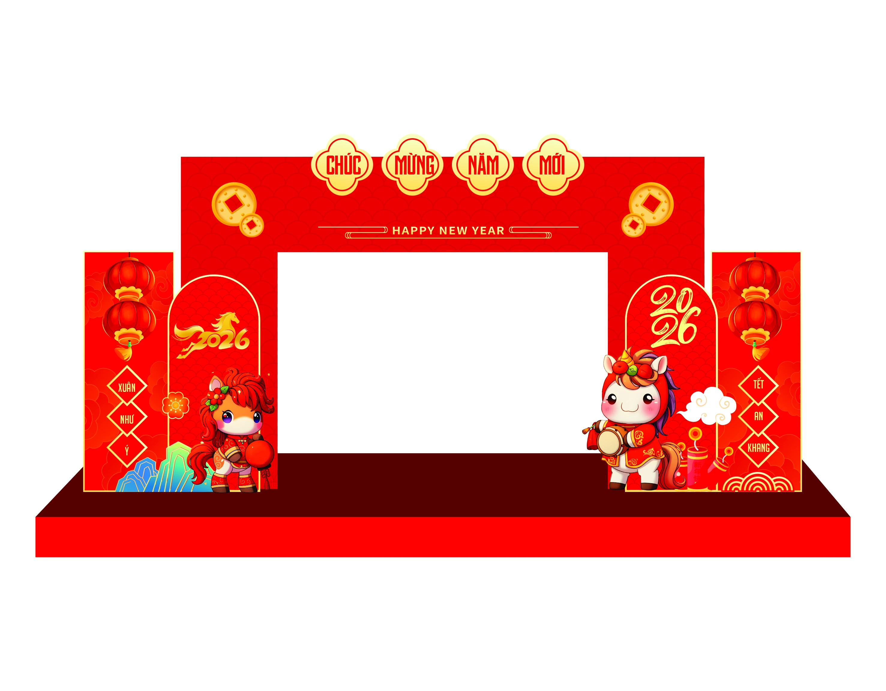 Cổng chào - Backgruond Decor Năm Mới #89