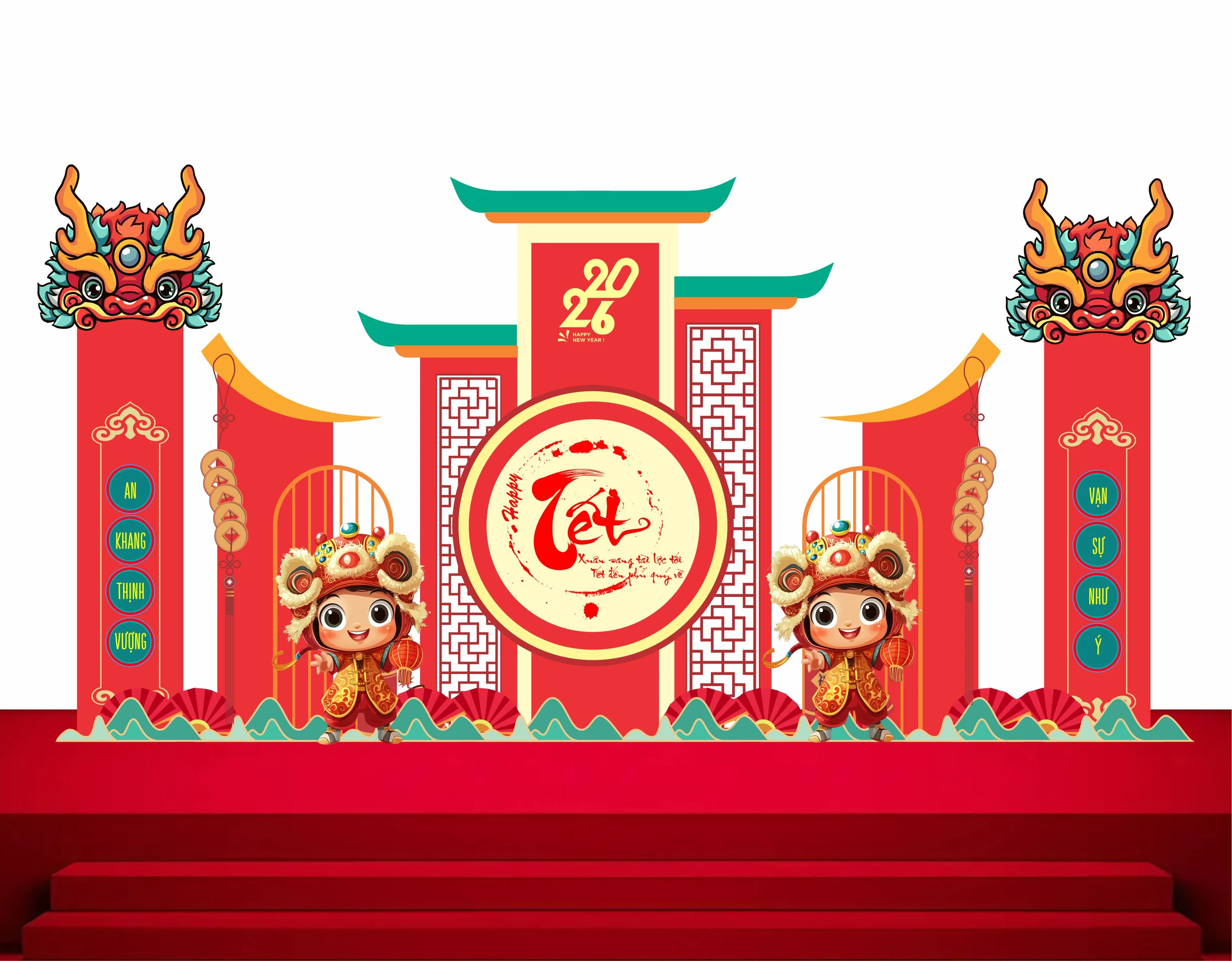 Cổng chào - Backgruond Decor Năm Mới #96