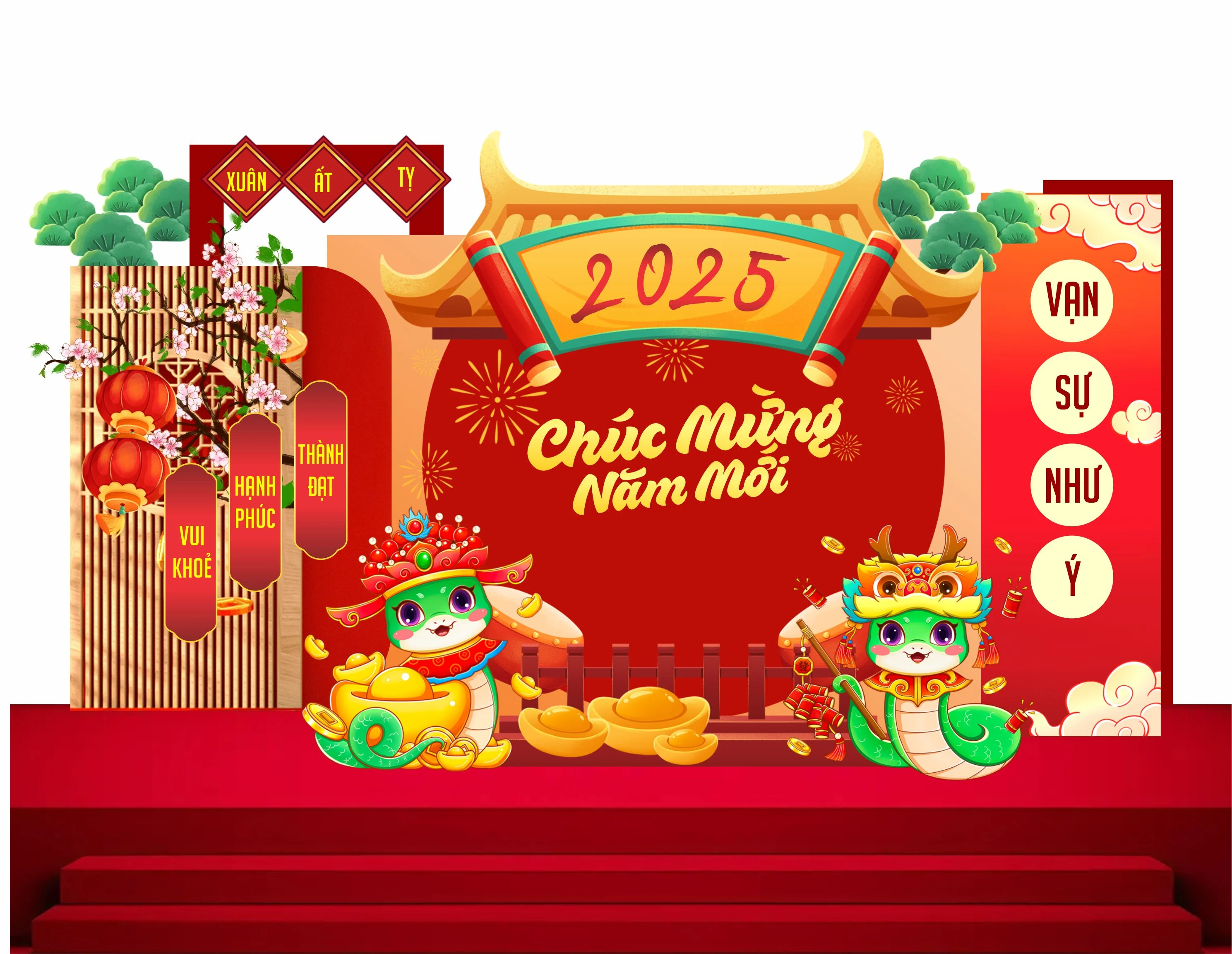 Cổng chào - Backgruond Decor Năm Mới #99