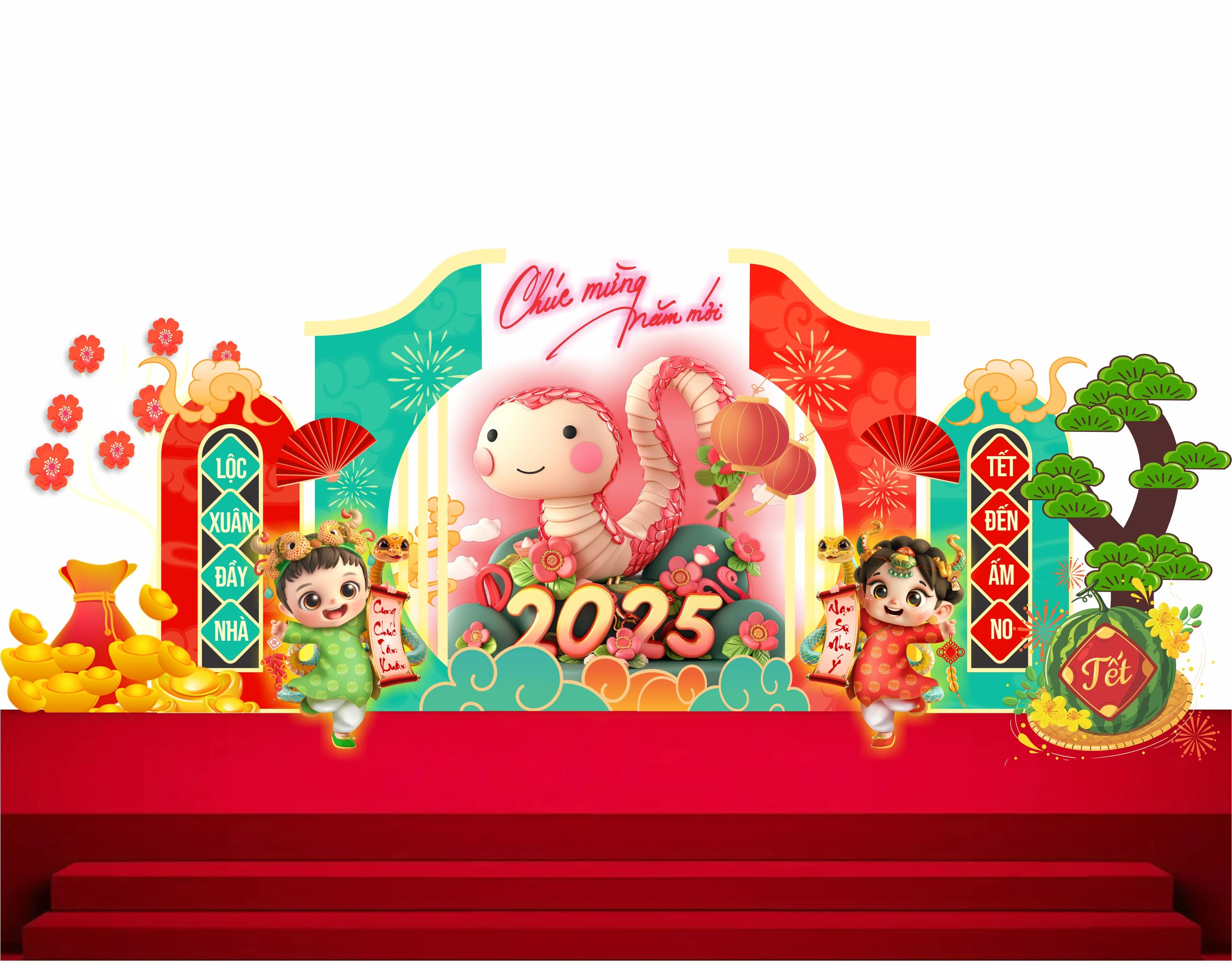 Cổng chào - Backgruond Decor Năm Mới #106