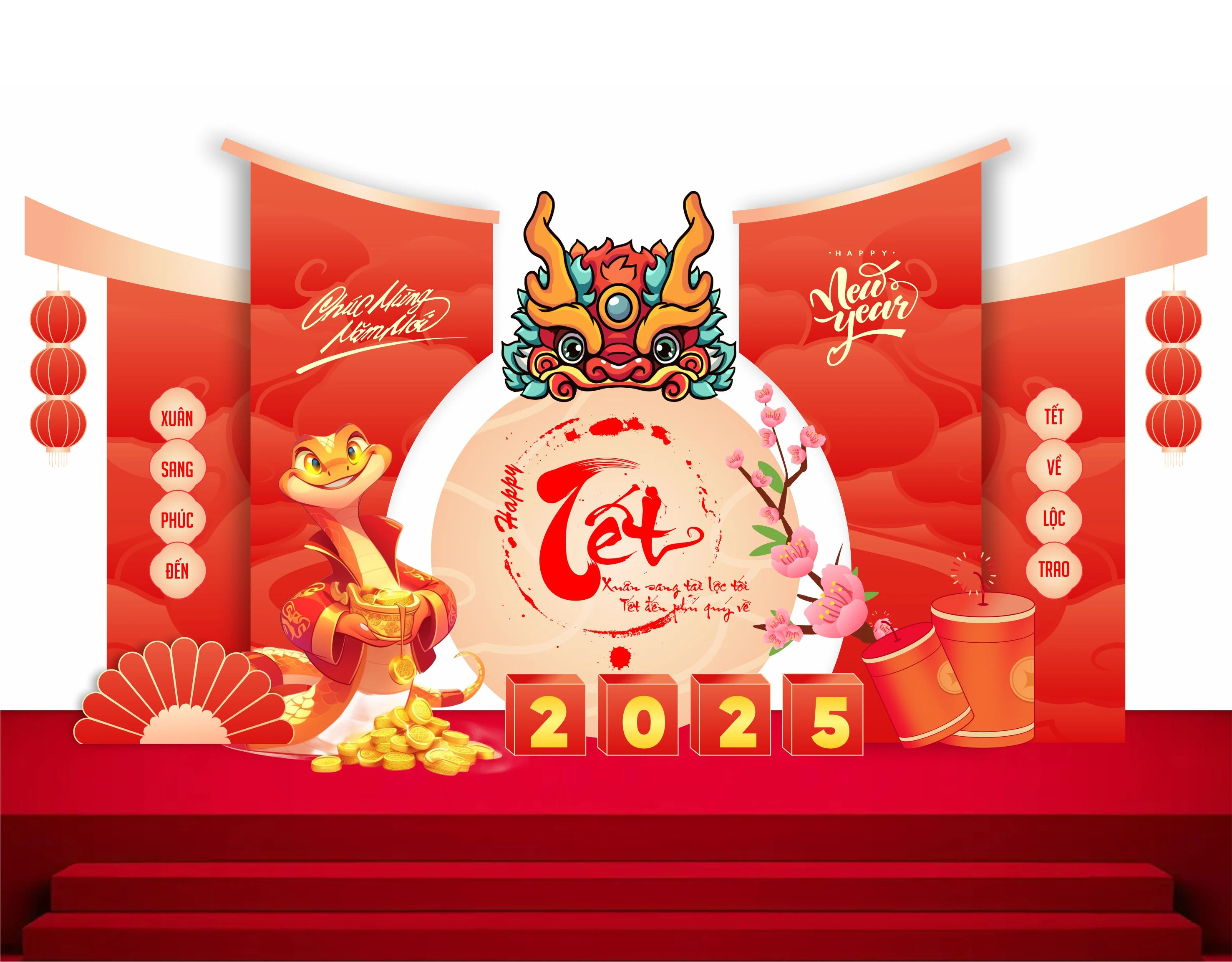 Cổng chào - Backgruond Decor Năm Mới #113