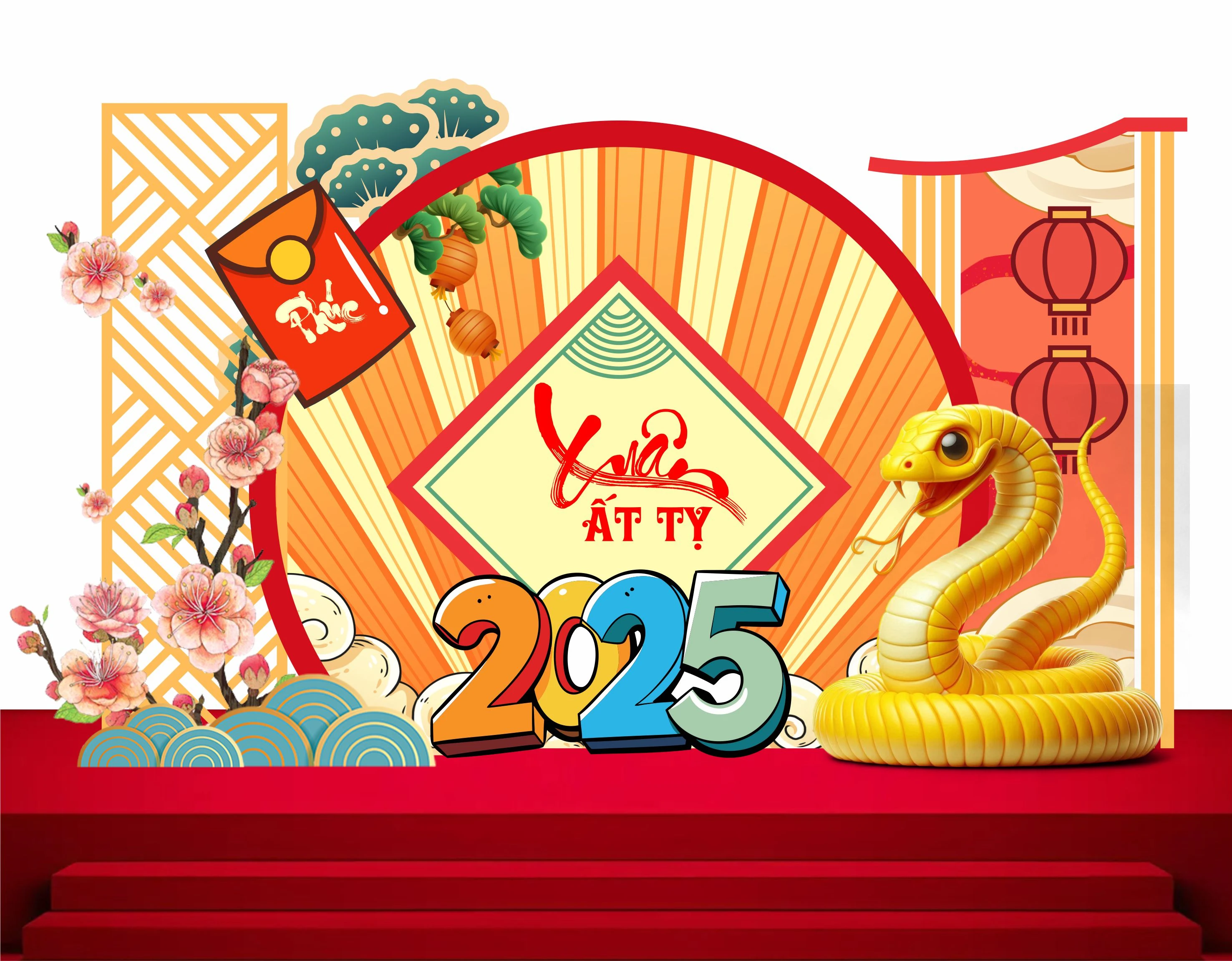 Cổng chào - Backgruond Decor Năm Mới #117