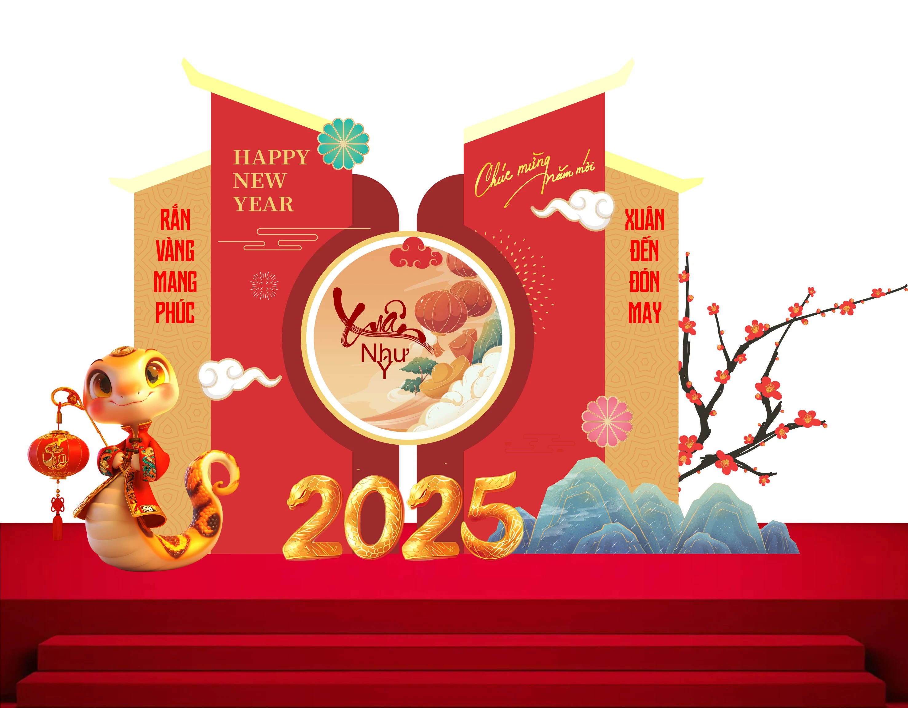 Cổng chào - Backgruond Decor Năm Mới #120