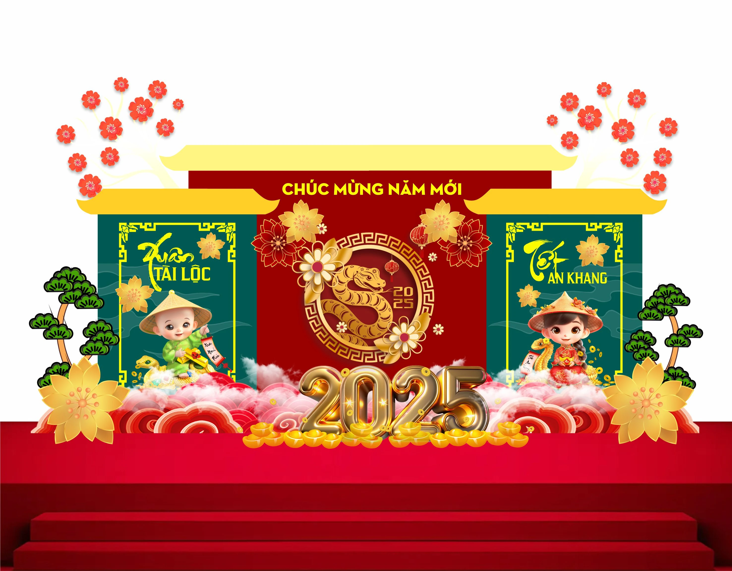Cổng chào - Backgruond Decor Năm Mới #124