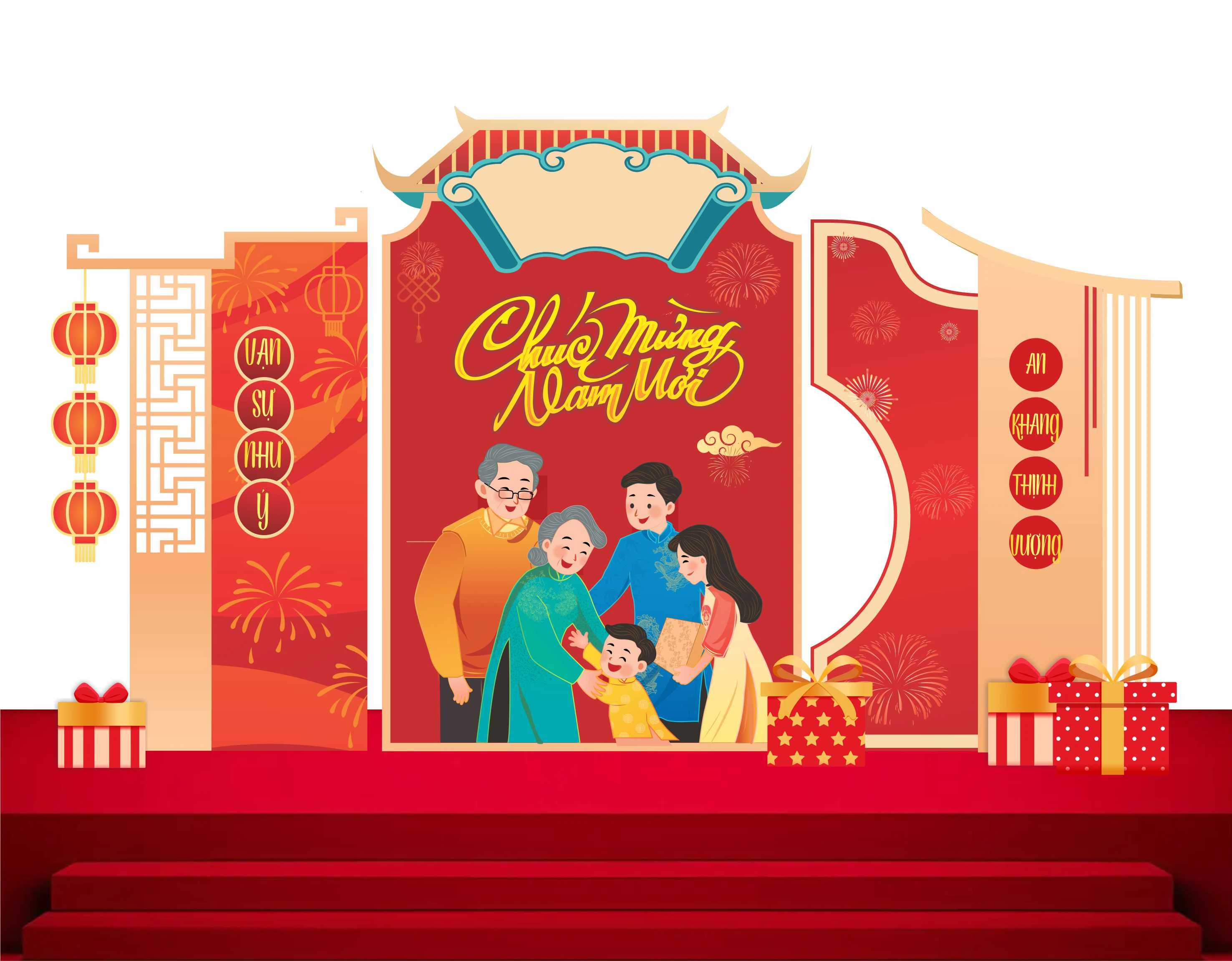 Cổng chào - Backgruond Decor Năm Mới #143