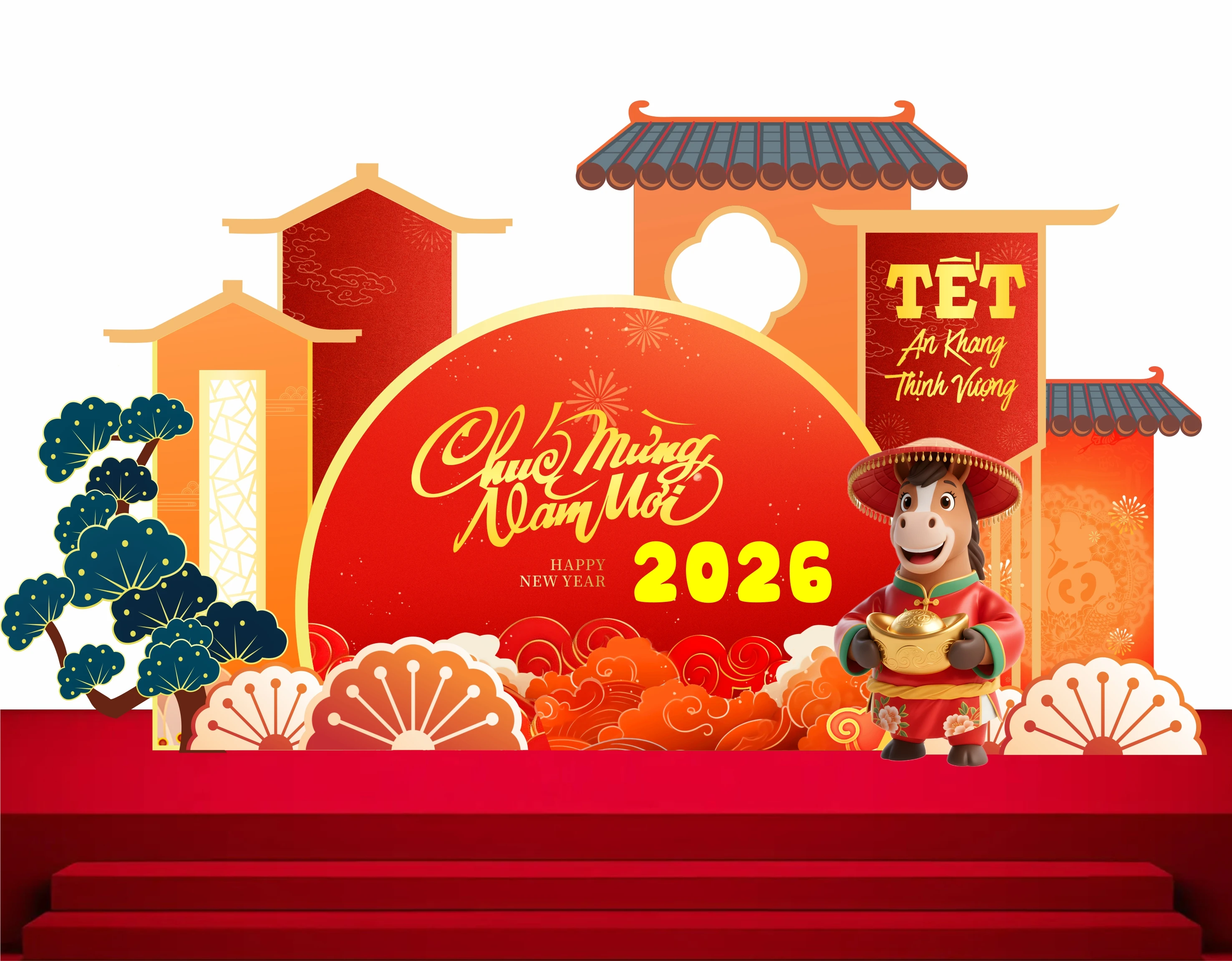 Cổng chào - Backgruond Decor Năm Mới #146