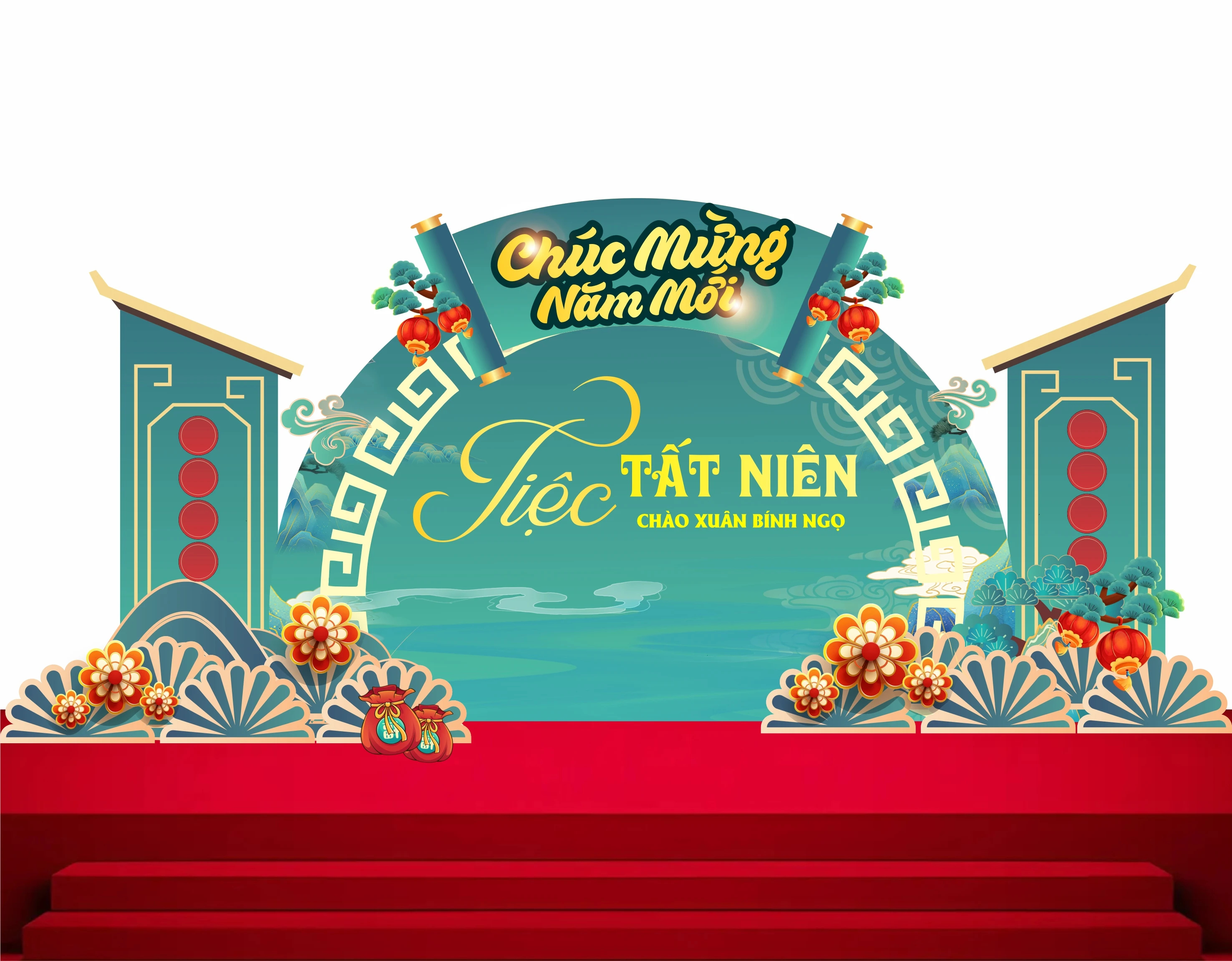 Cổng chào - Backgruond Decor Năm Mới #149