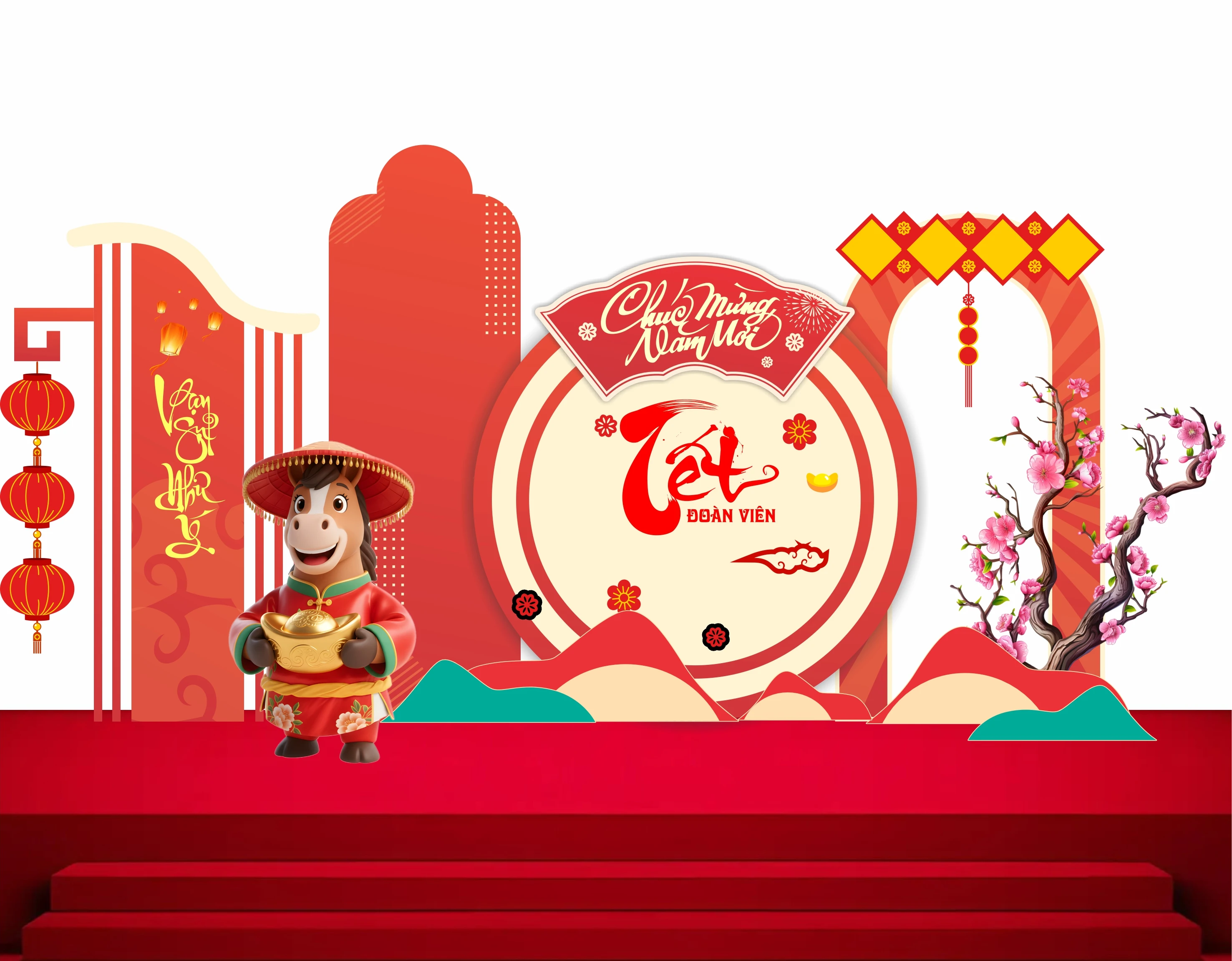 Cổng chào - Backgruond Decor Năm Mới #154