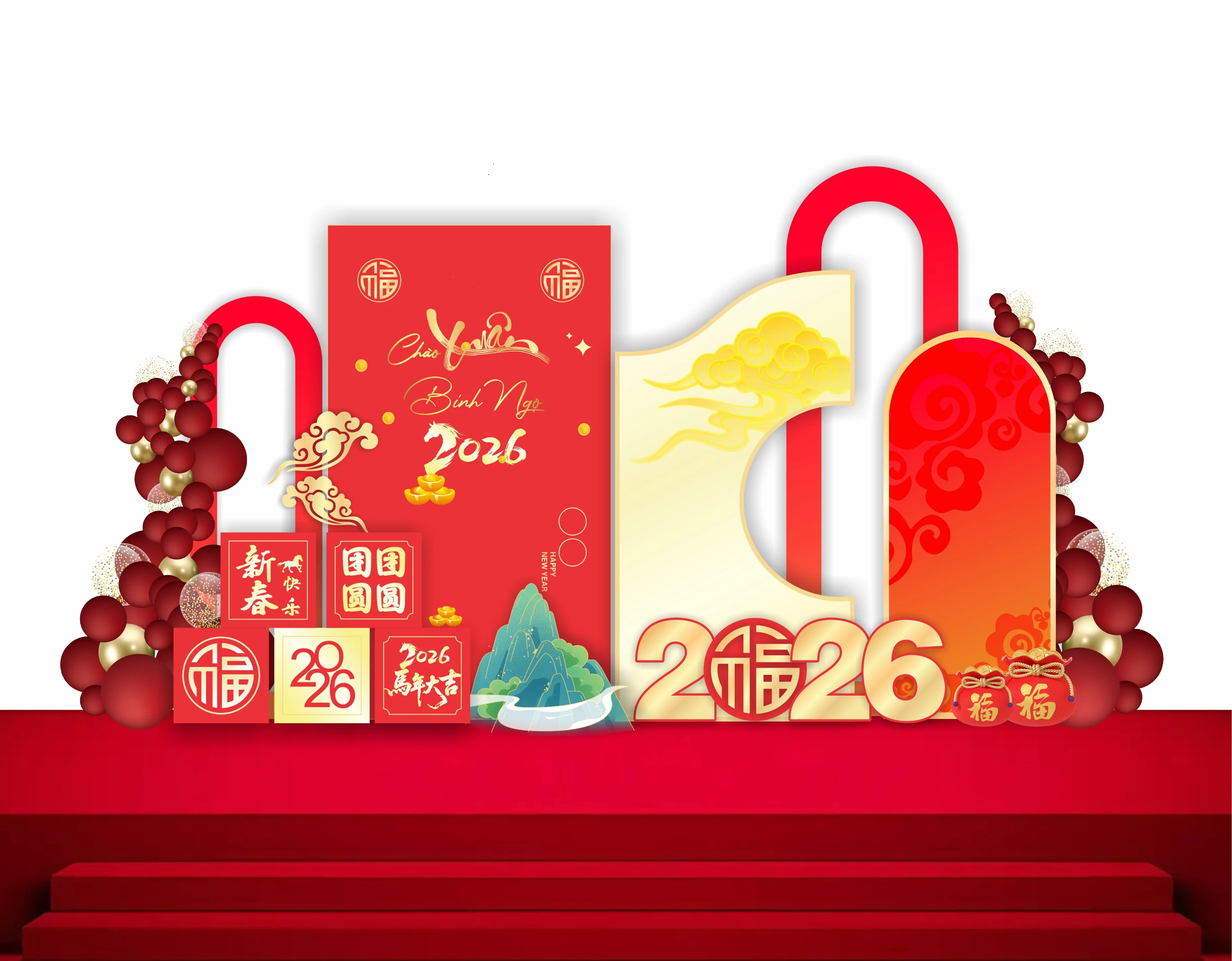 Cổng chào - Backgruond Decor Năm Mới #160