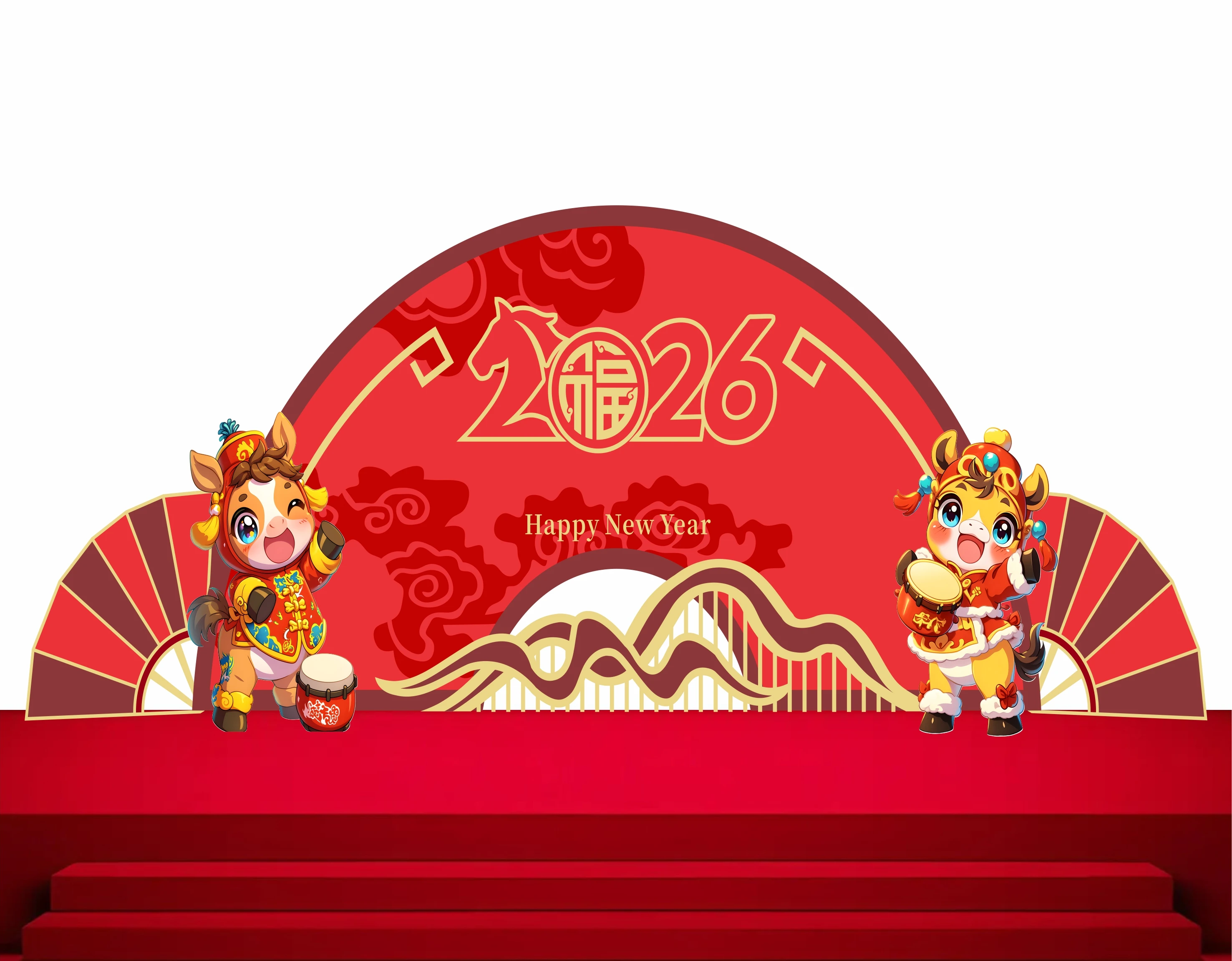 Cổng chào - Backgruond Decor Năm Mới #163