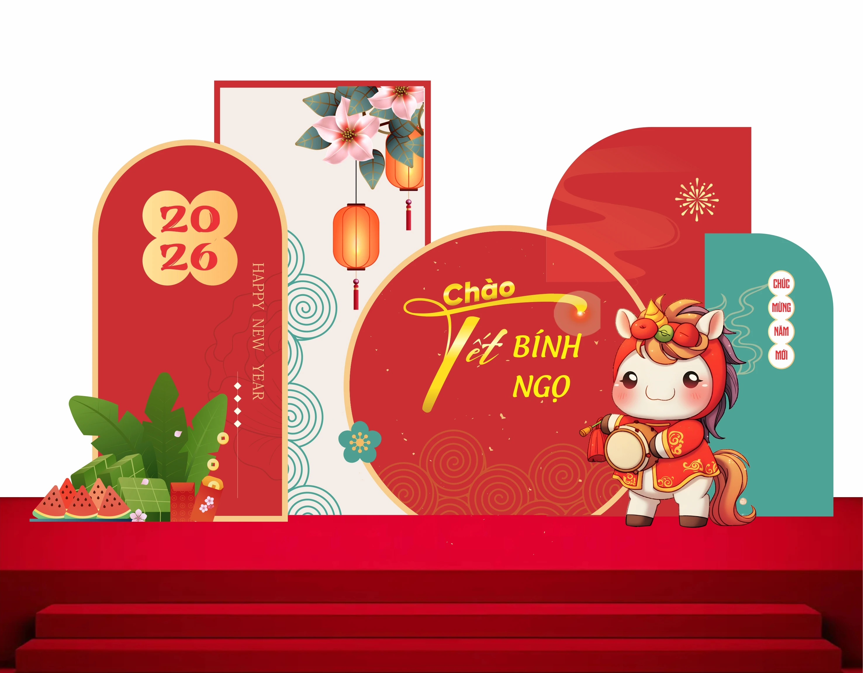 Cổng chào - Backgruond Decor Năm Mới #169