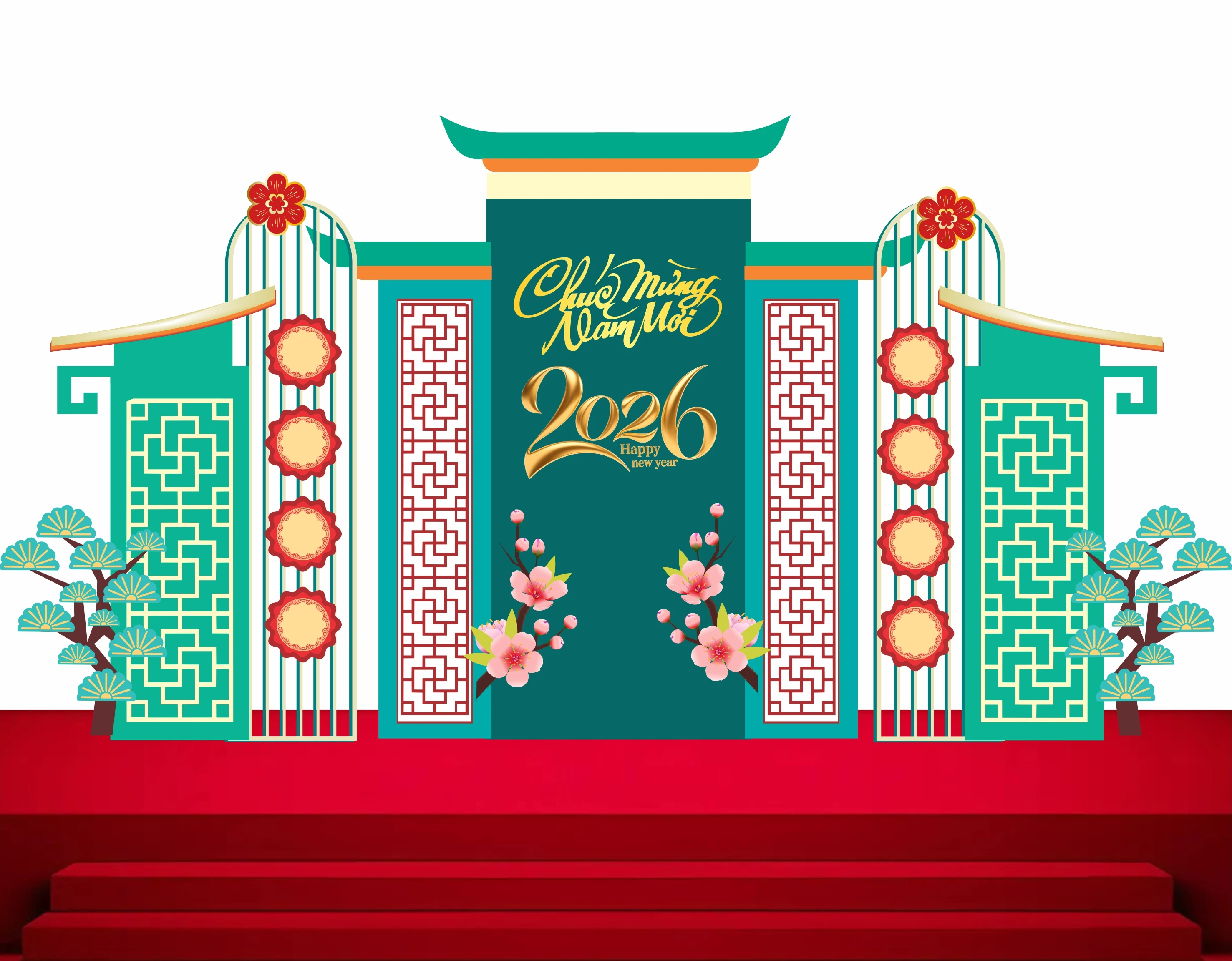 Cổng chào - Backgruond Decor Năm Mới #174