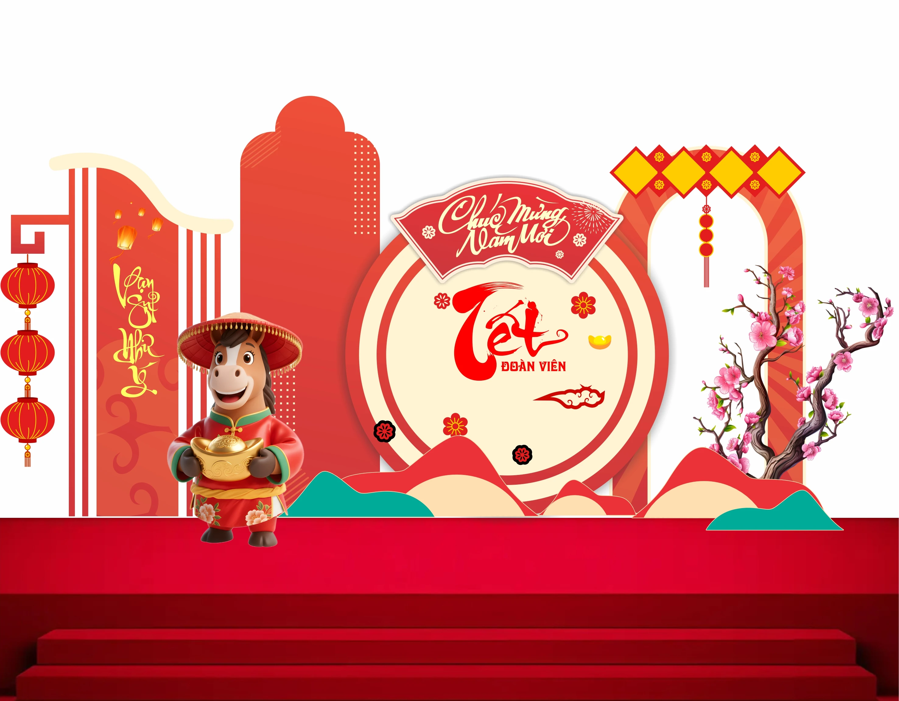 Cổng chào - Backgruond Decor Năm Mới #177