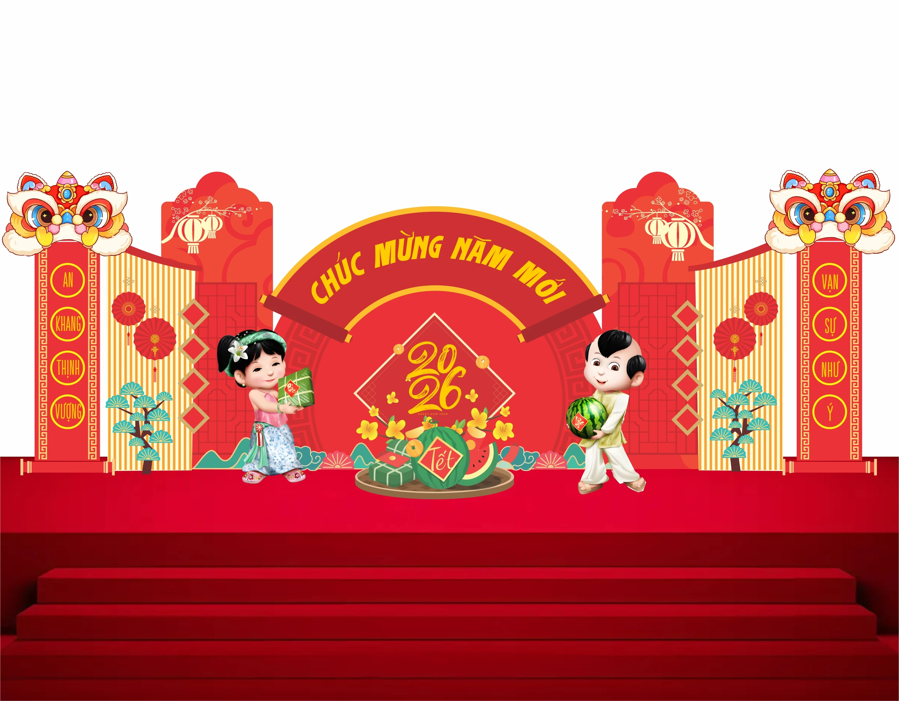 Cổng chào - Backgruond Decor Năm Mới #180