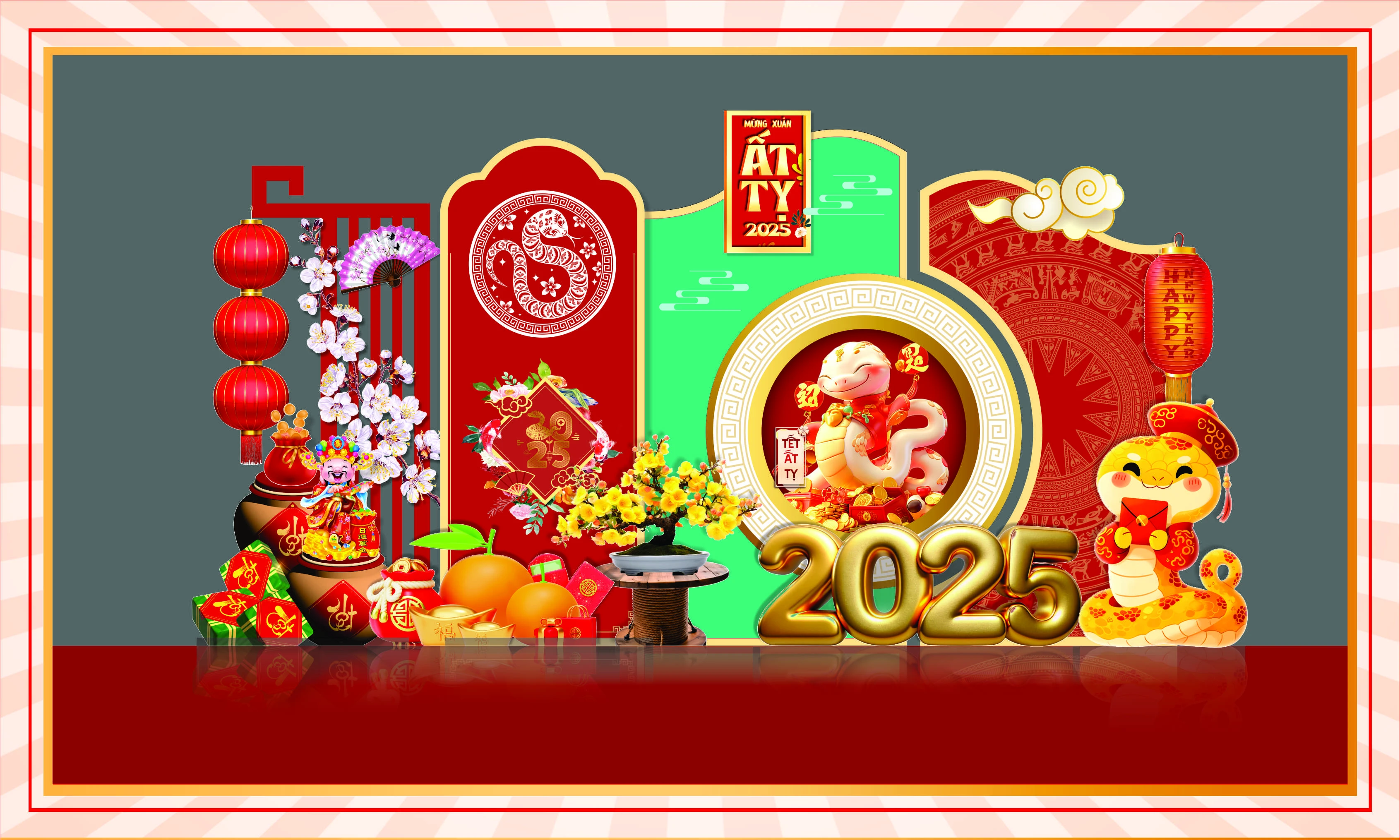 Cổng chào - Backgruond Decor Năm Mới #181