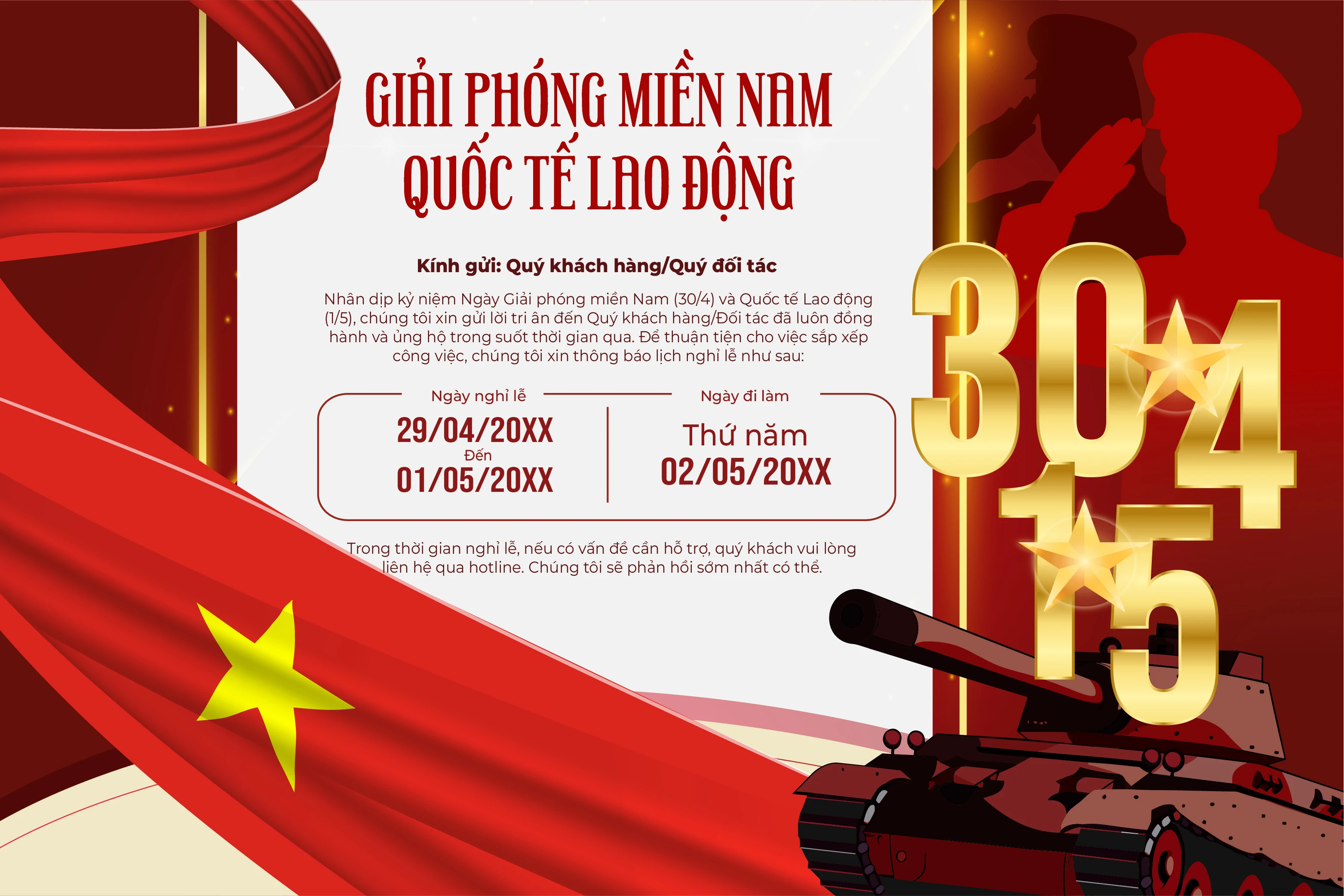 Giải phóng Miền Nam (30/4) & Quốc Tế Lao Động (1/5) #5