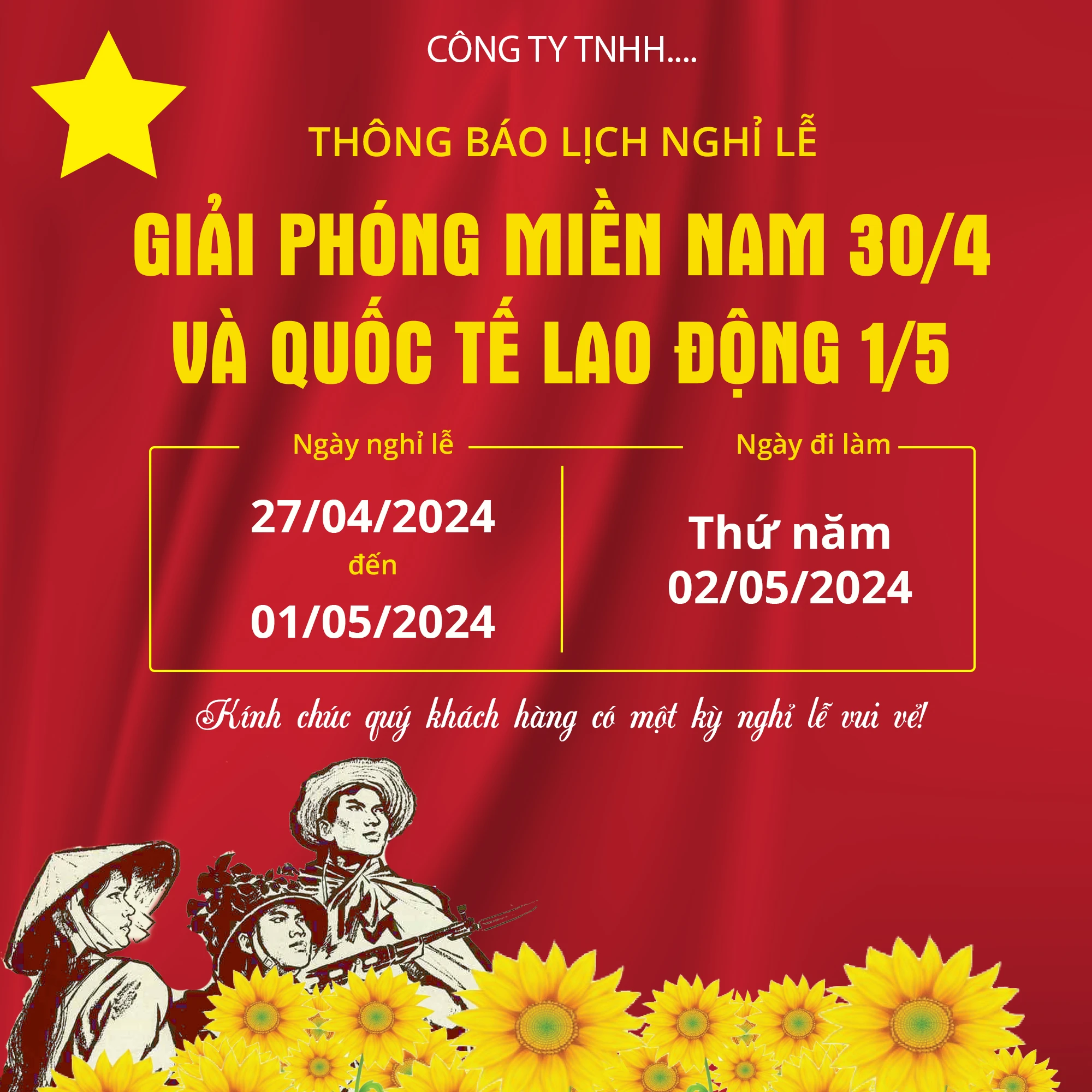Giải phóng Miền Nam (30/4) & Quốc Tế Lao Động (1/5) #50
