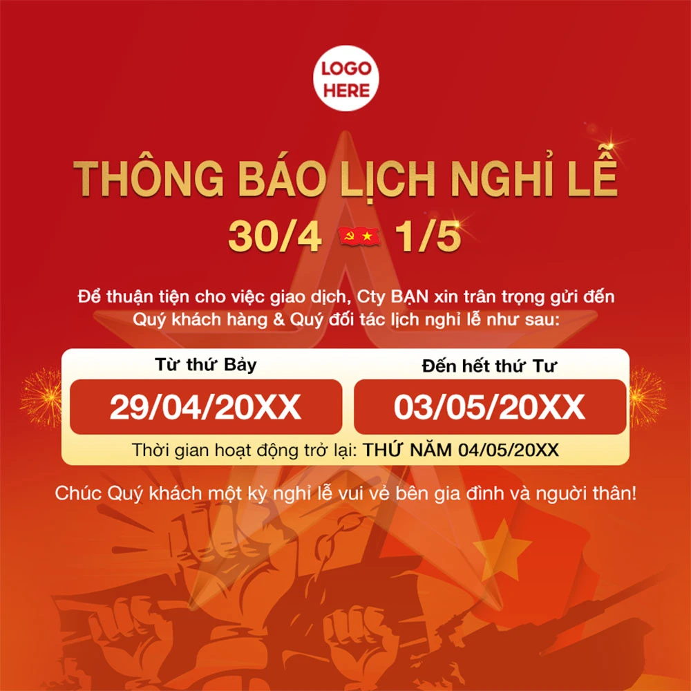 Giải phóng Miền Nam (30/4) & Quốc Tế Lao Động (1/5) #131